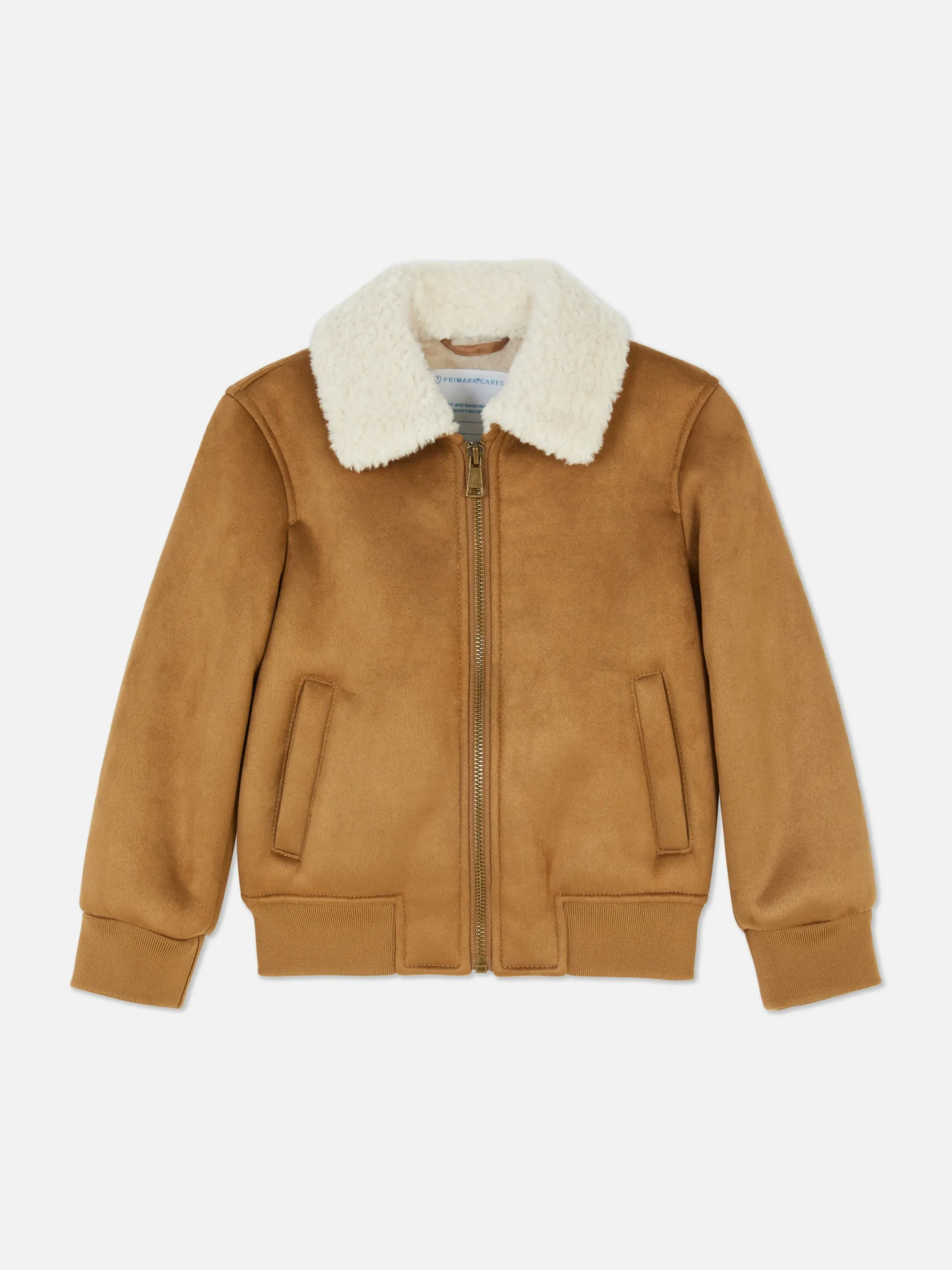 Faux Suede Bomber Jacket