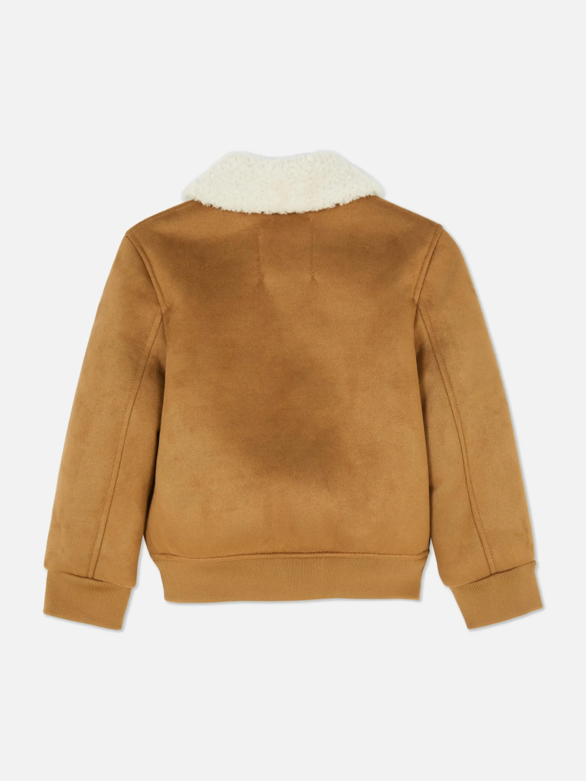 Faux Suede Bomber Jacket