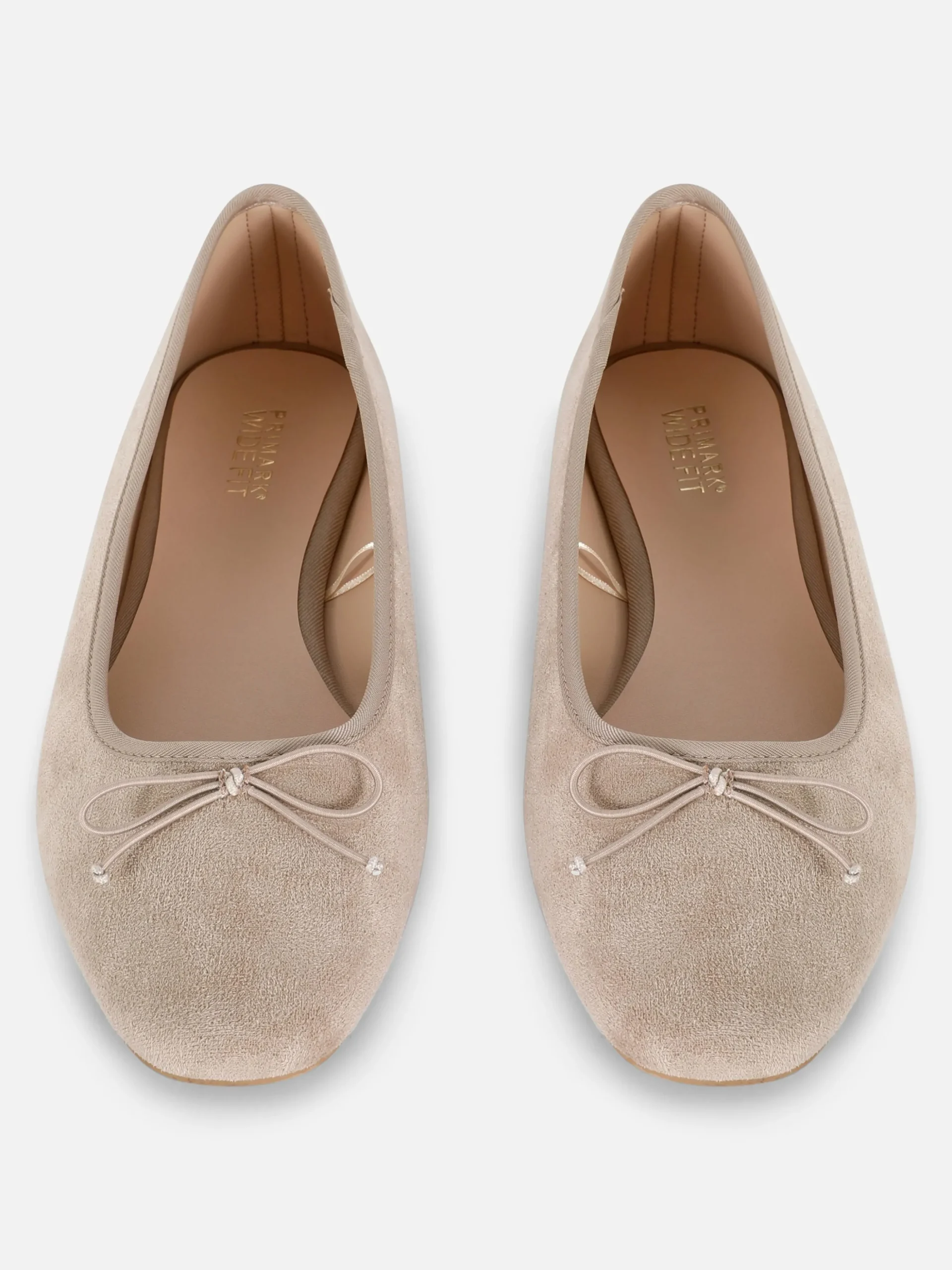 Faux Suede Bow Ballerinas