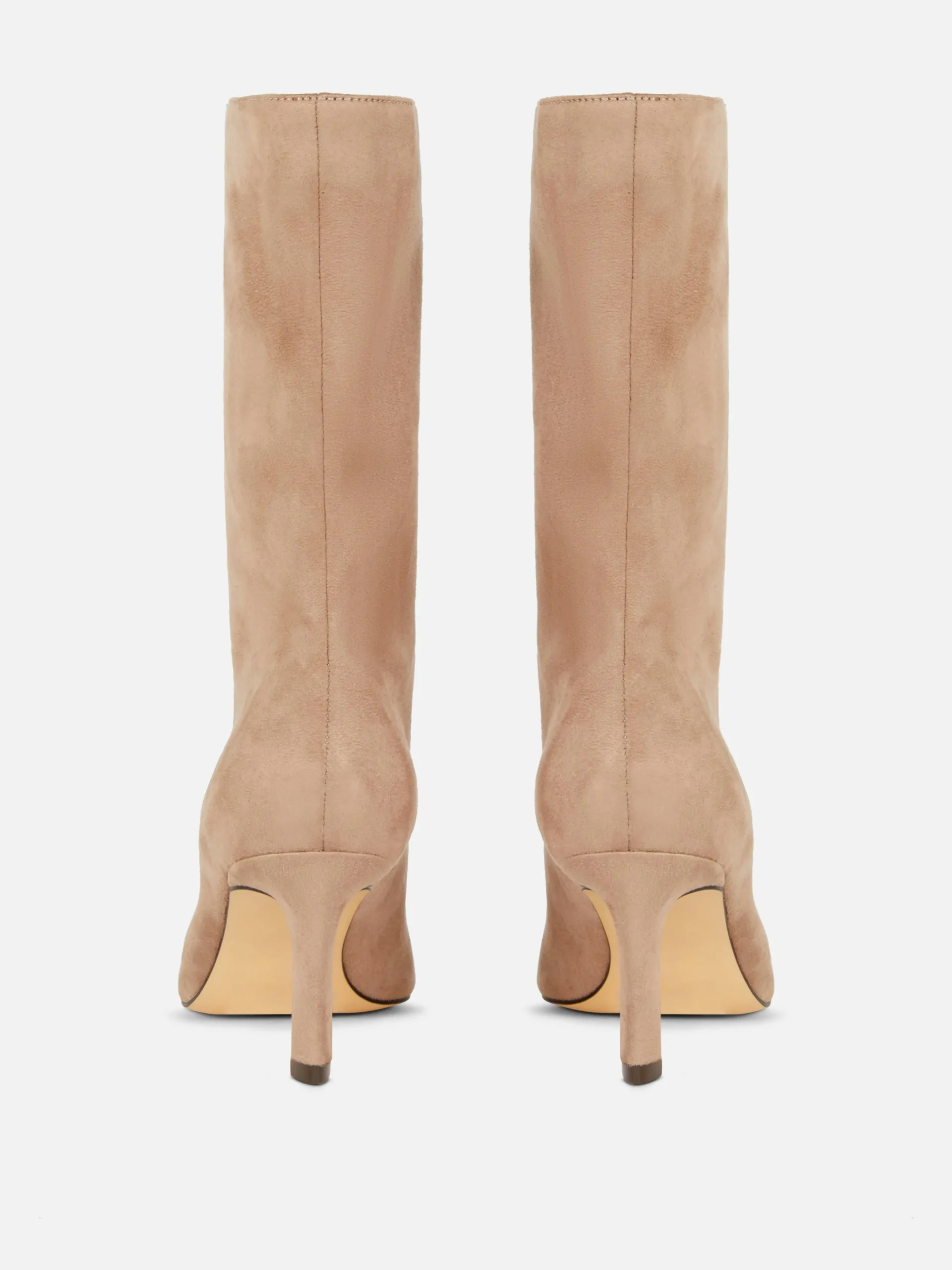 Faux Suede Stiletto Boots