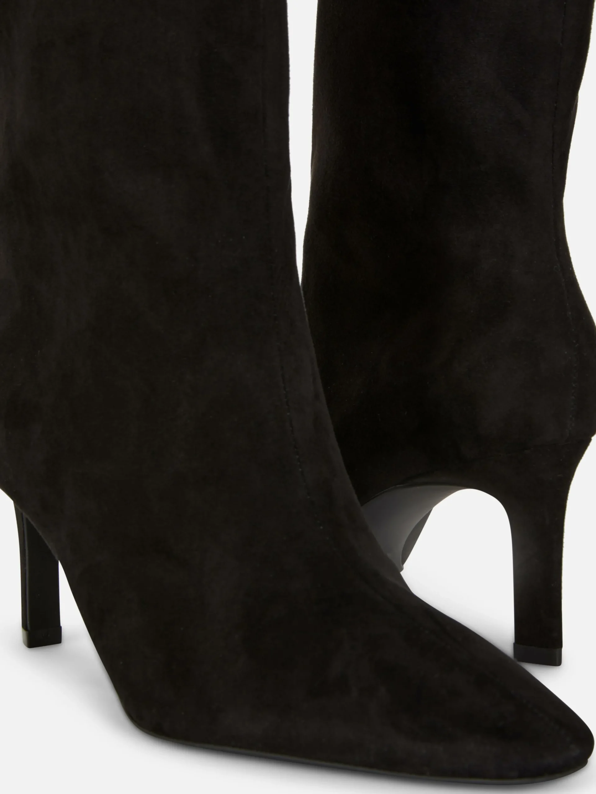 Faux Suede Stiletto Boots