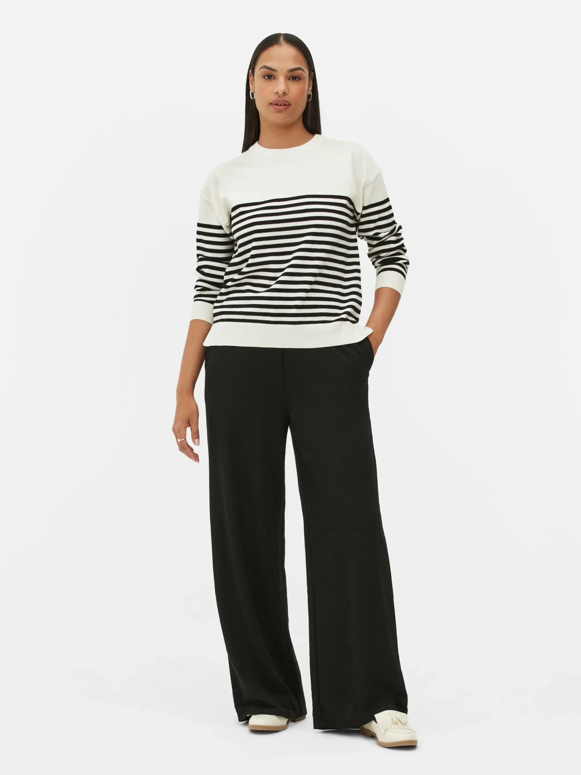 Fine Knit Crew Neck Sweater