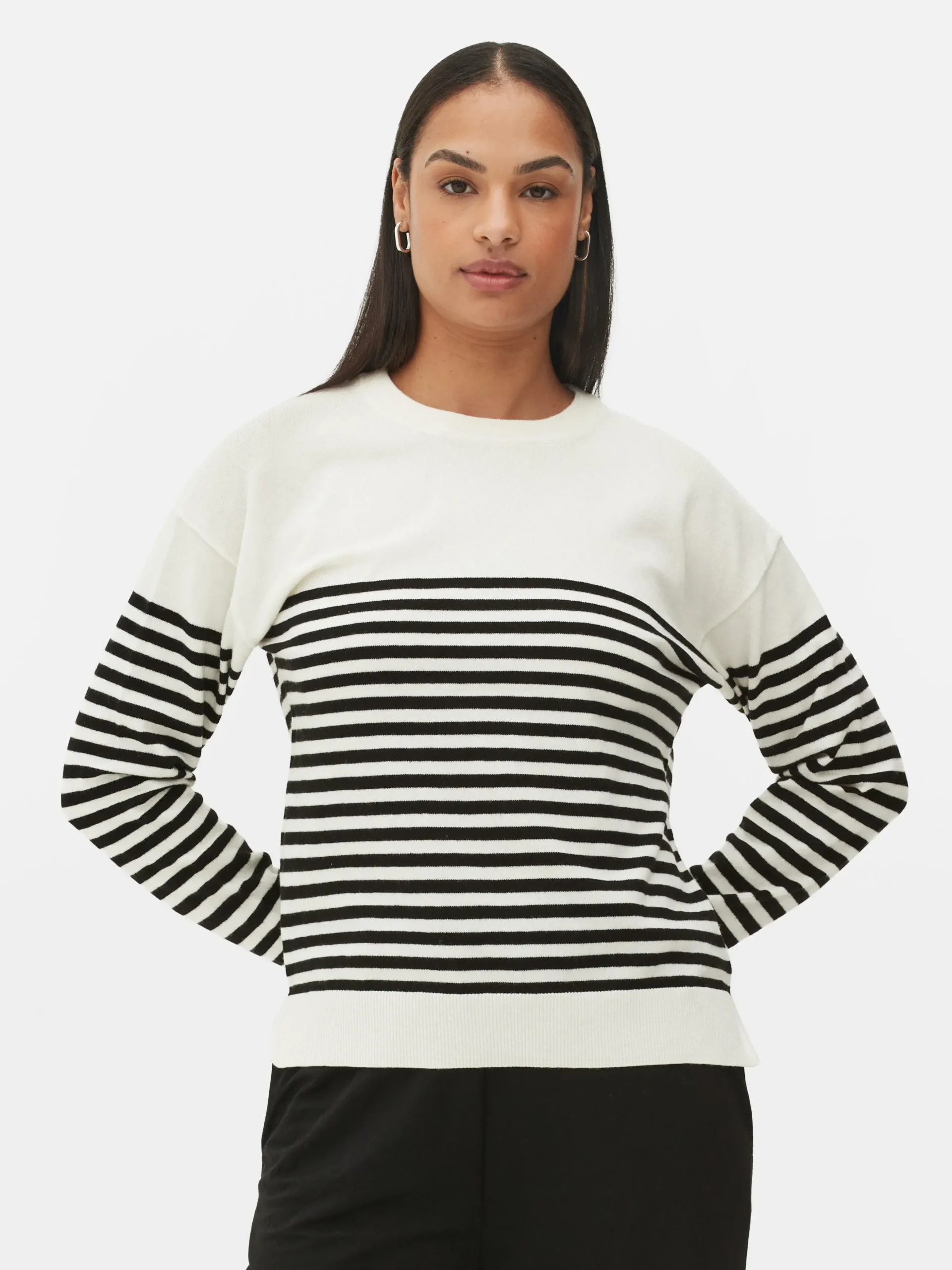 Fine Knit Crew Neck Sweater