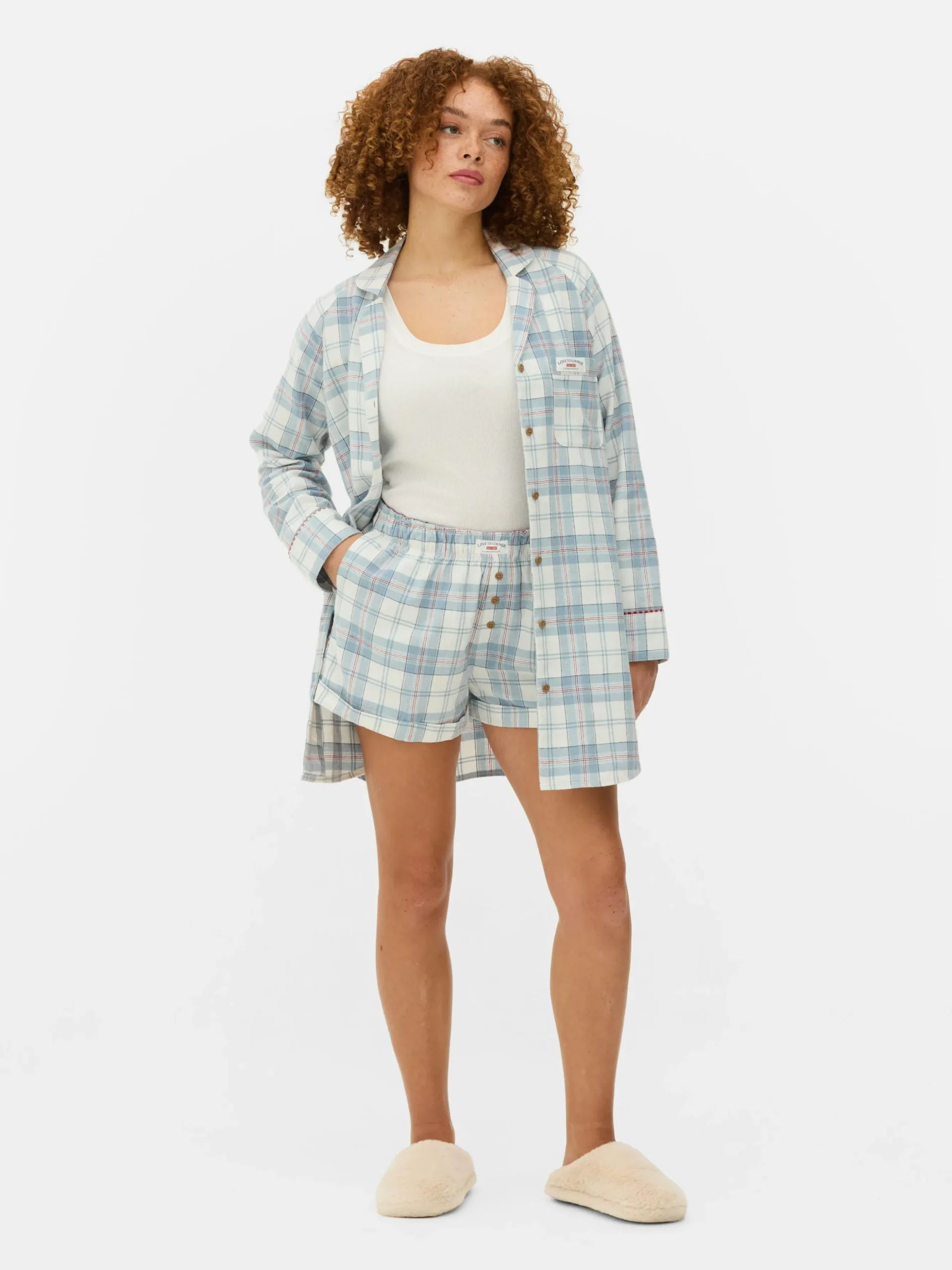 Flannel Check Long Nightshirt