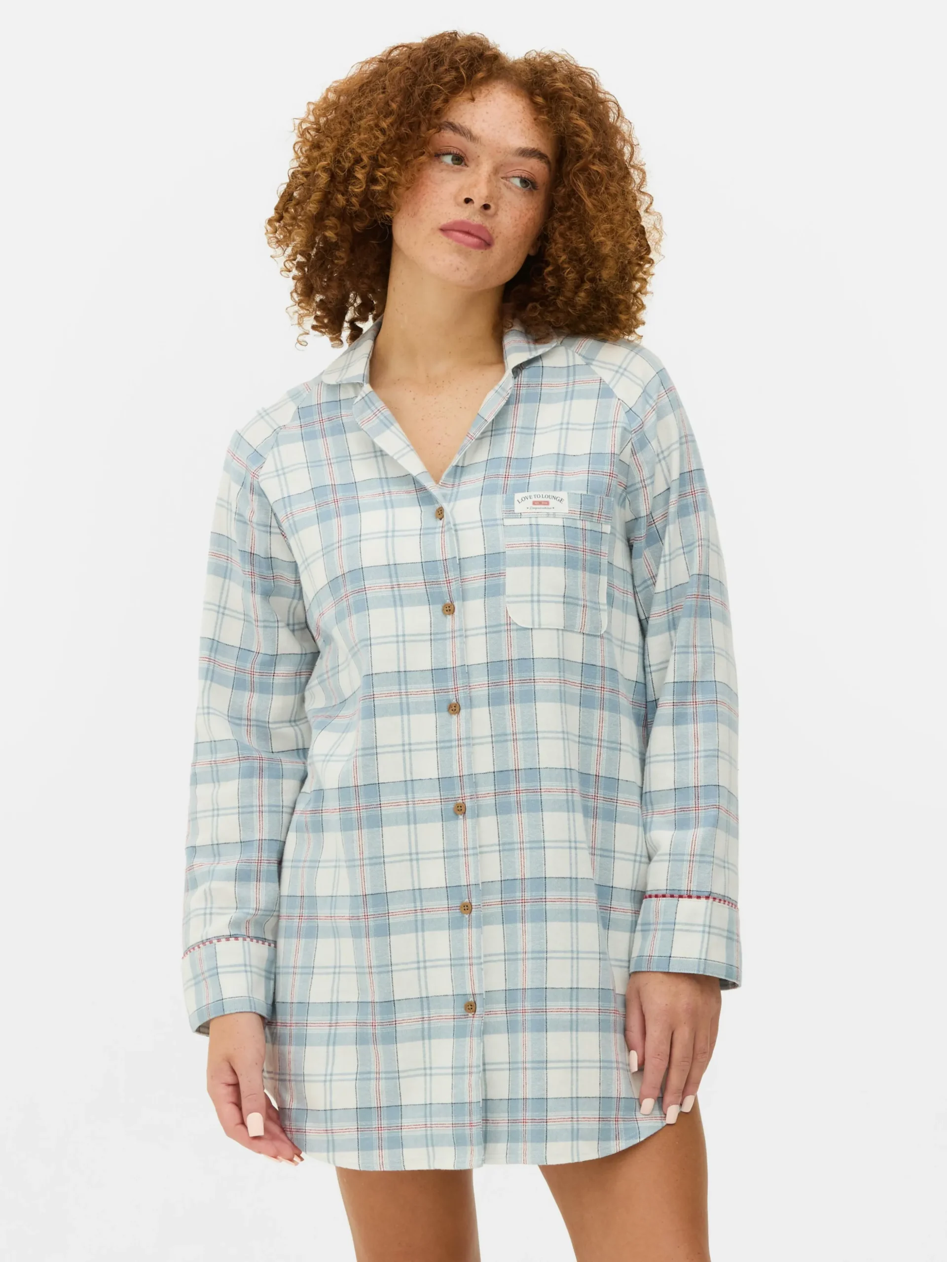 Flannel Check Long Nightshirt