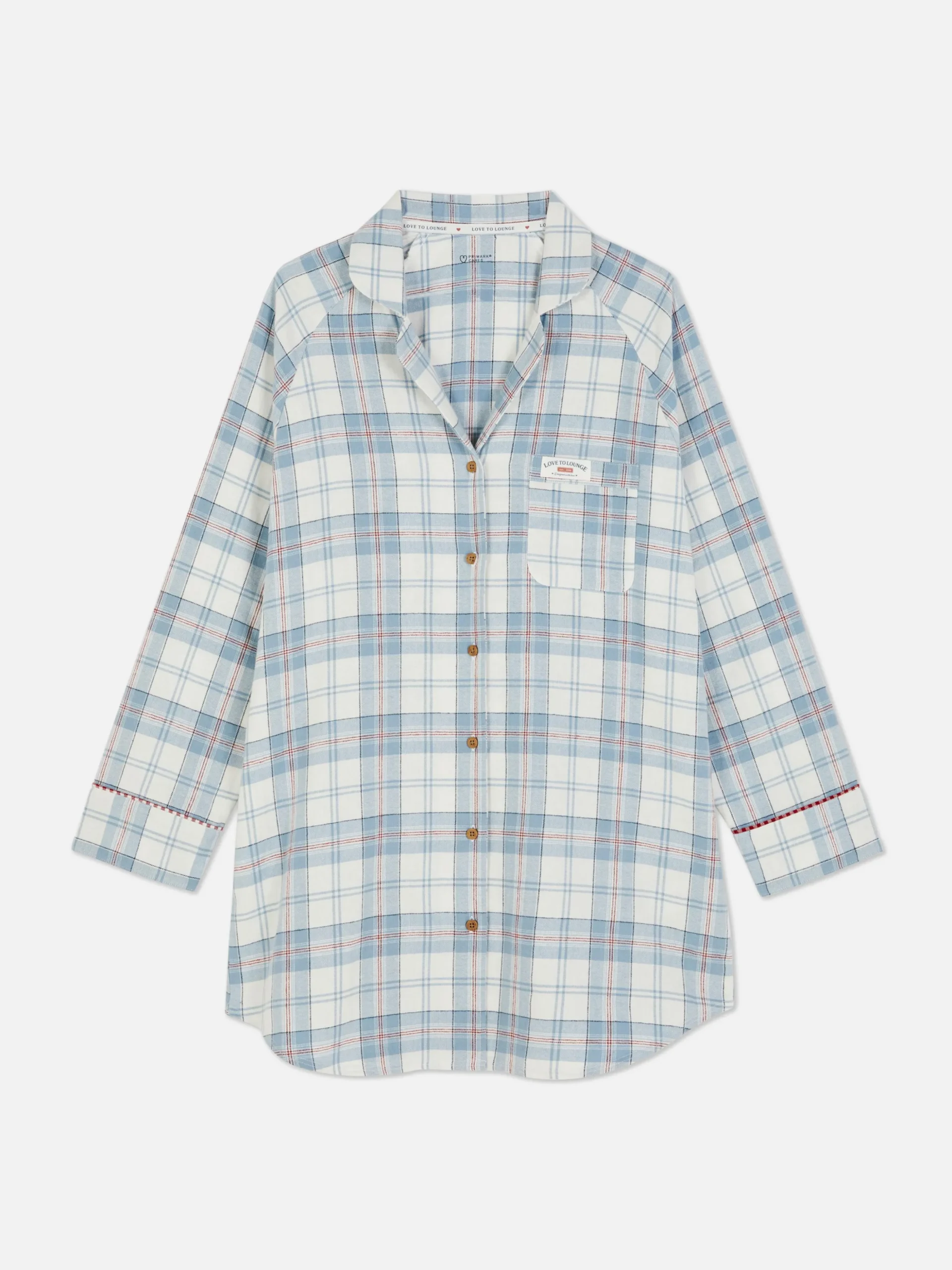 Flannel Check Long Nightshirt