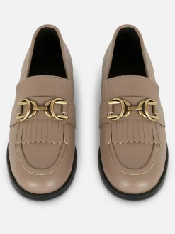 Fringed Buckle Loafers