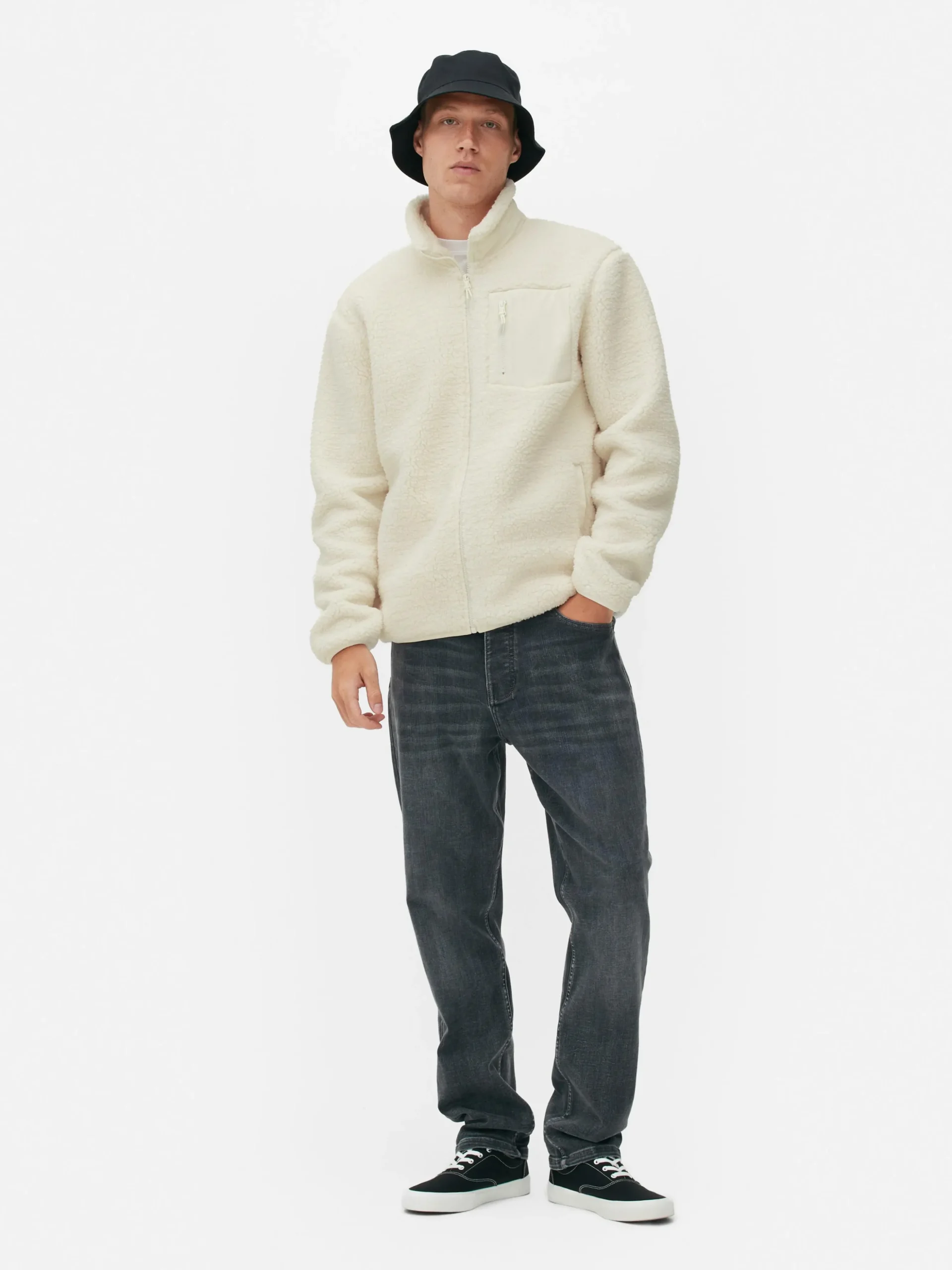 Funnel Neck Borg Jacket
