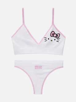 Hello Kitty Seamless Triangle Bralette And Thong
