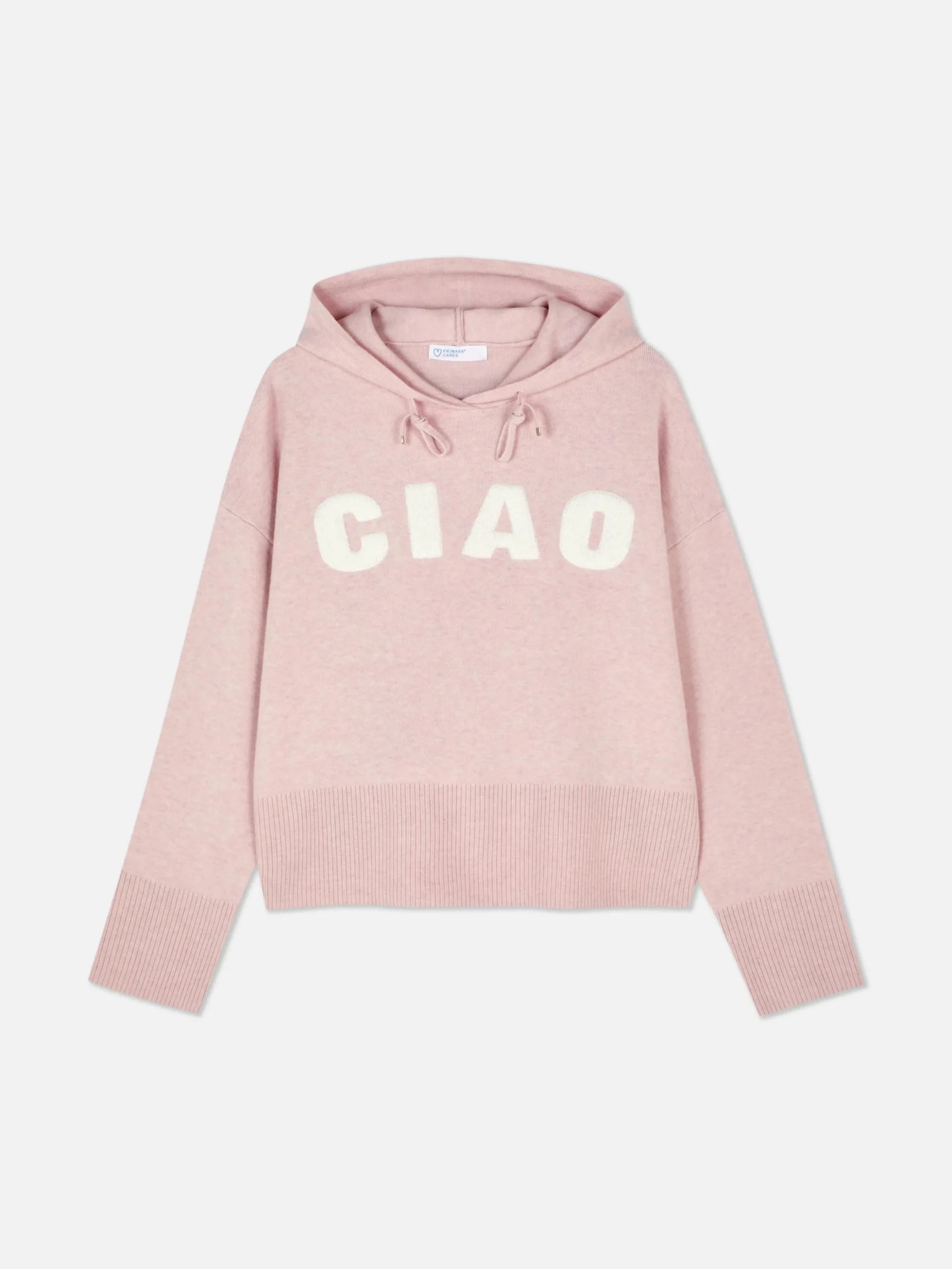 Knitted Pullover Slogan Hoodie