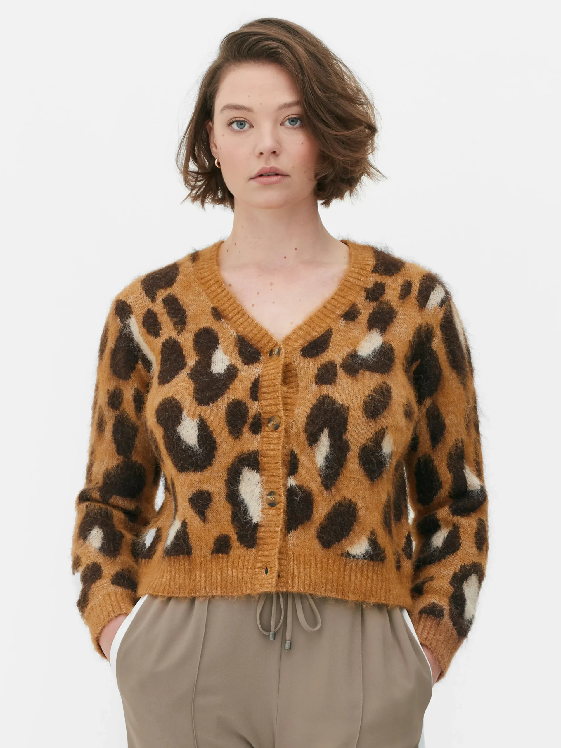 Leopard Cropped Cardigan