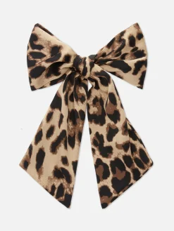 Leopard Print Hair Bow