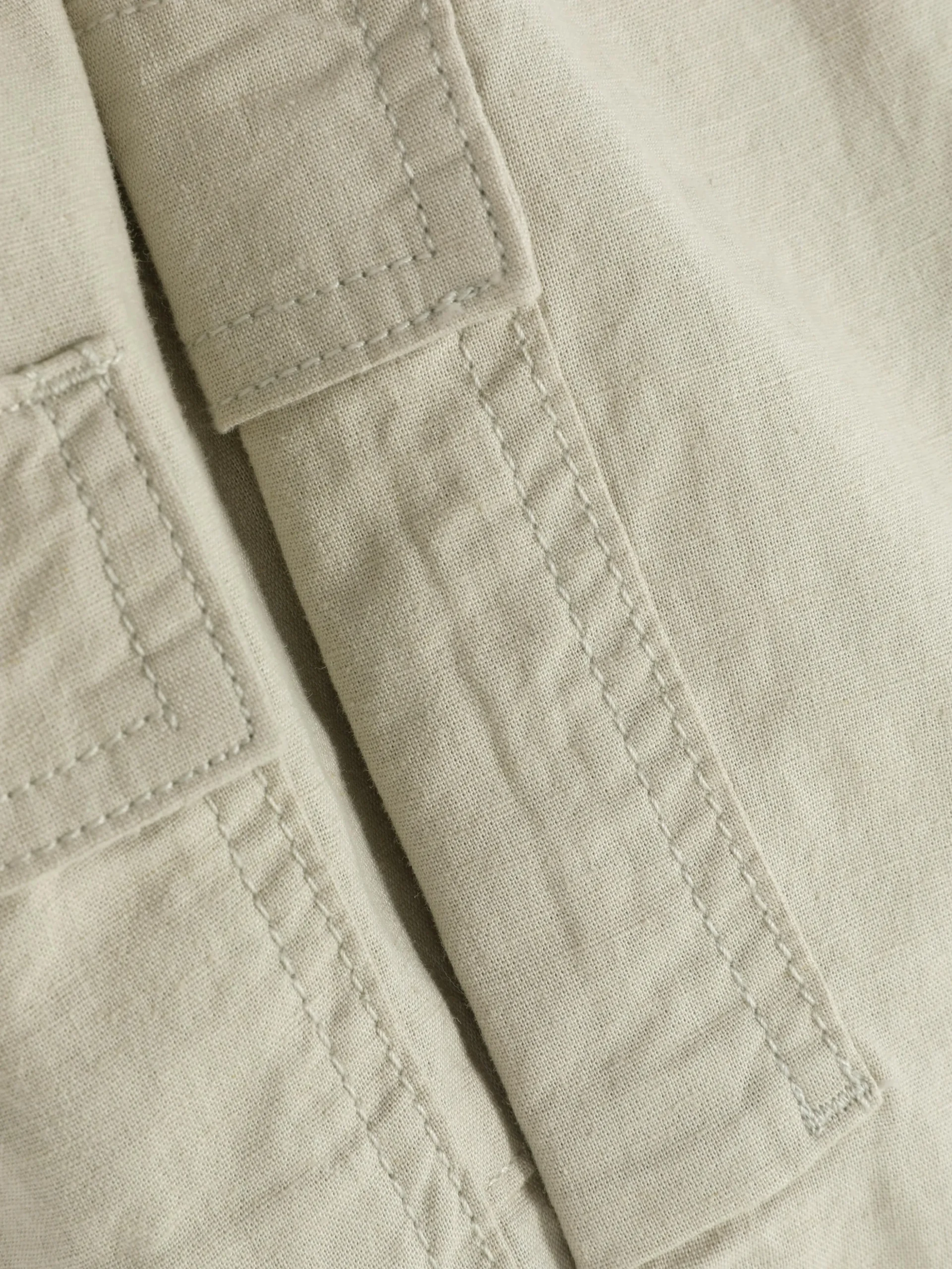 Linen Blend Cargo Pants