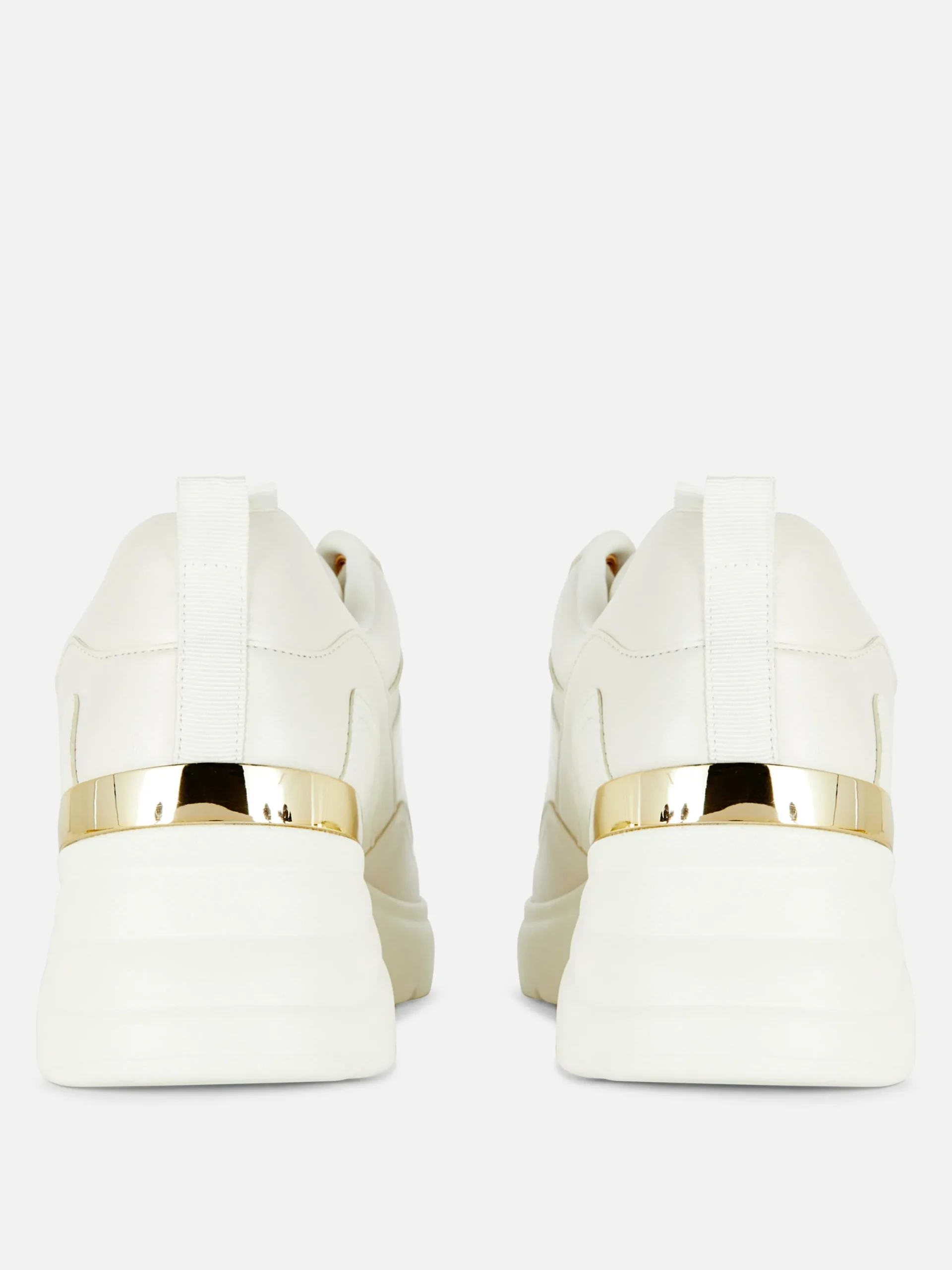 Metal Trim Wedge Sneakers