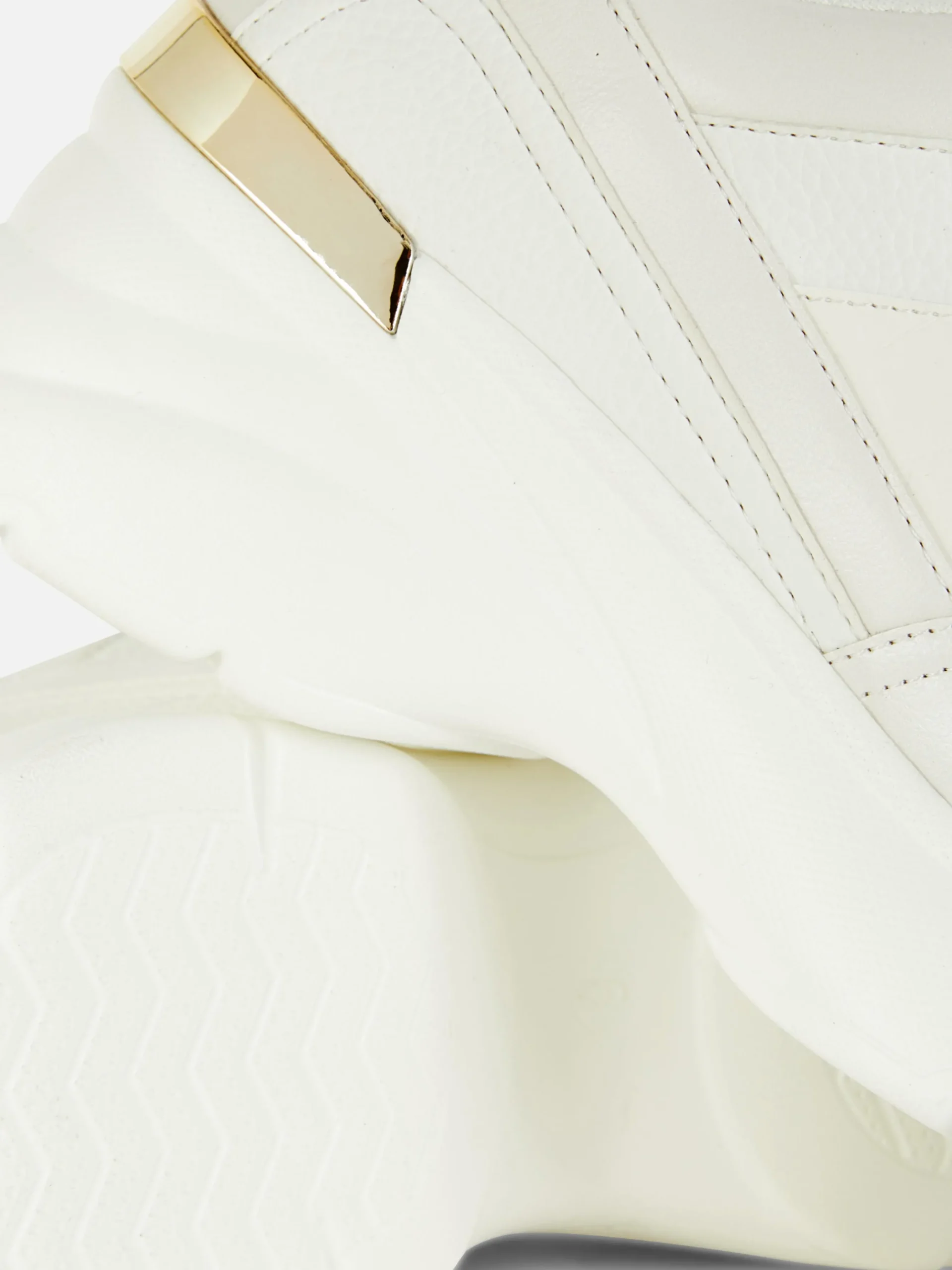 Metal Trim Wedge Sneakers