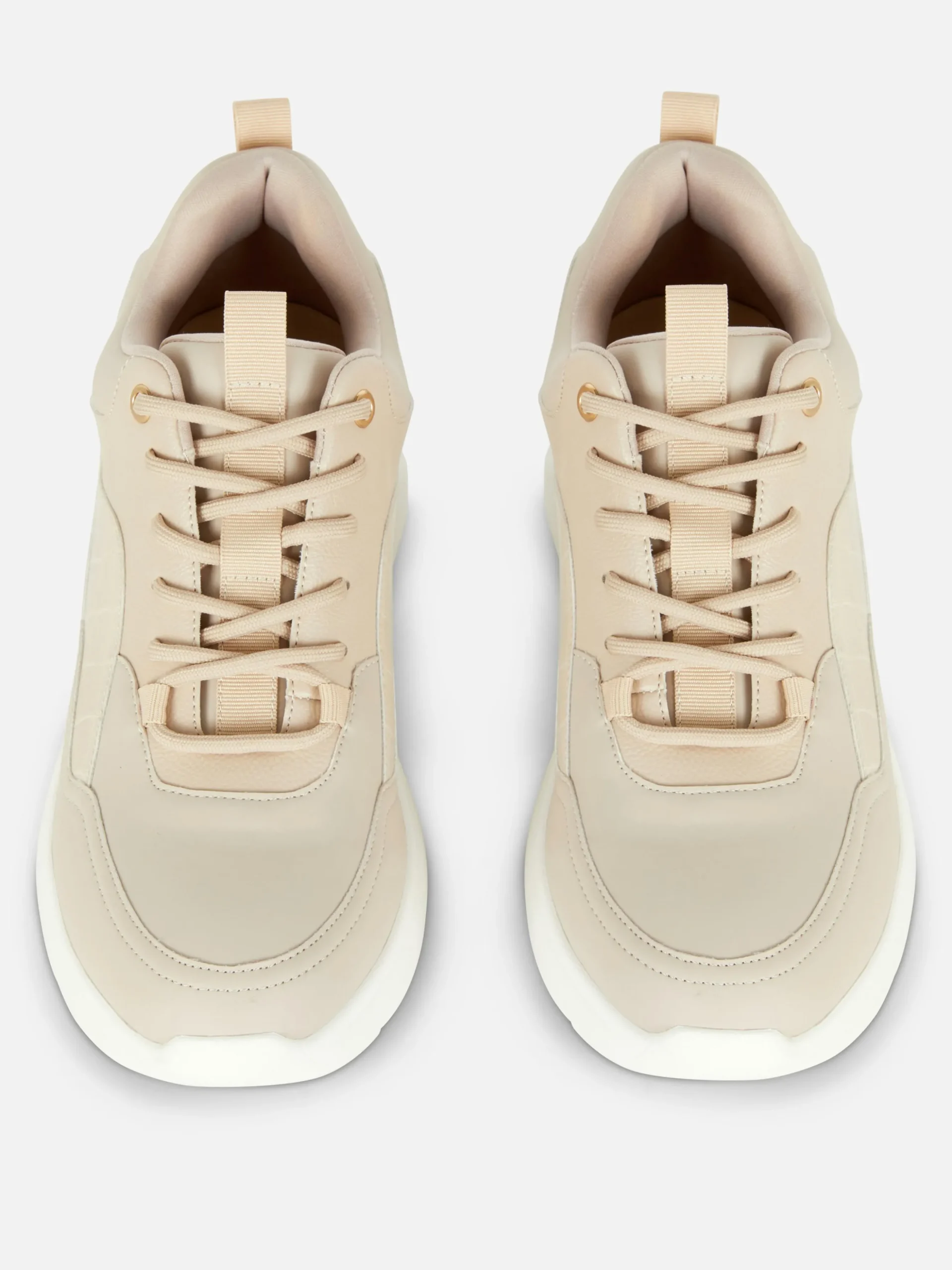 Metal Trim Wedge Sneakers