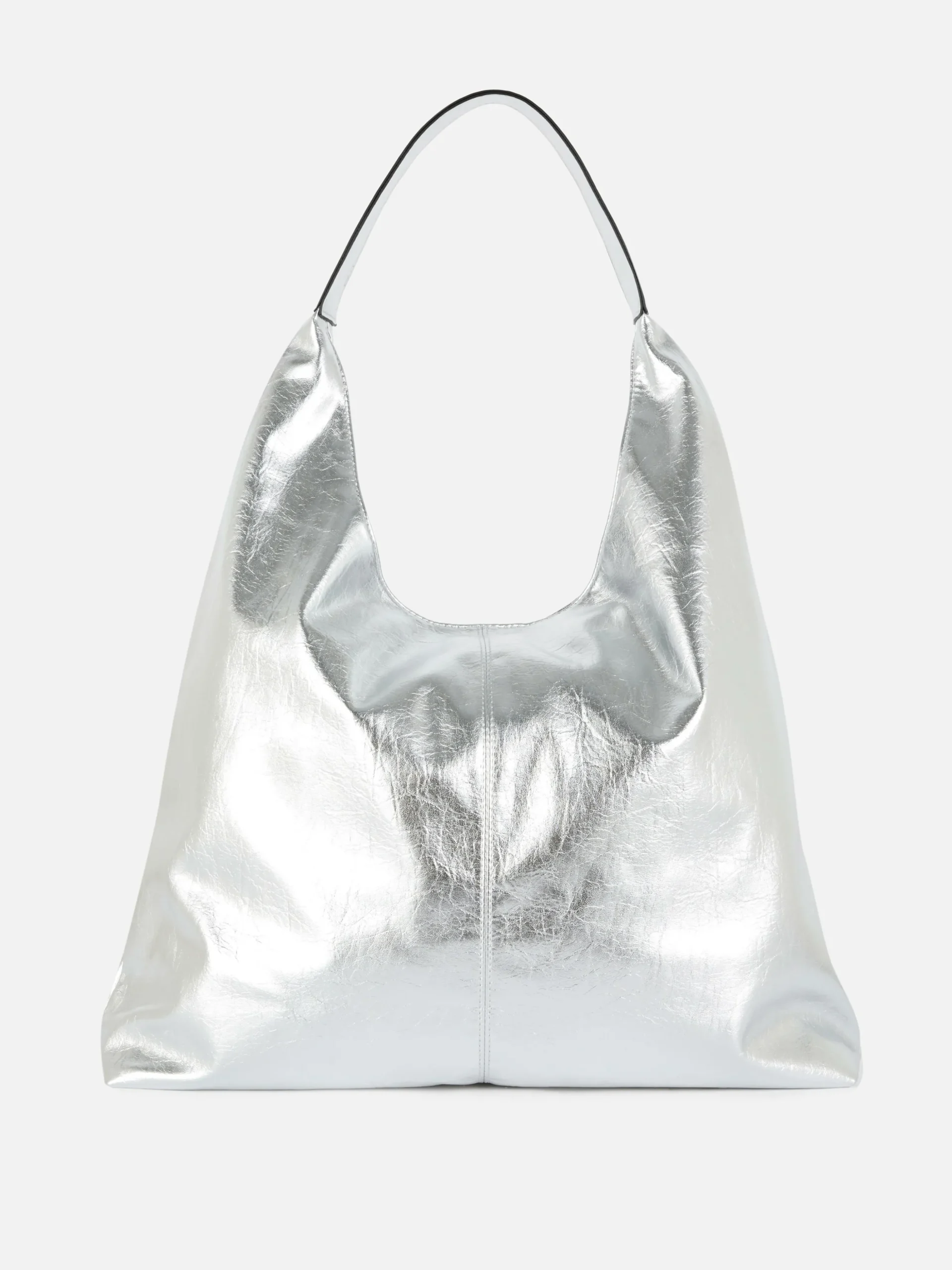 Metallic Faux Leather Shopper
