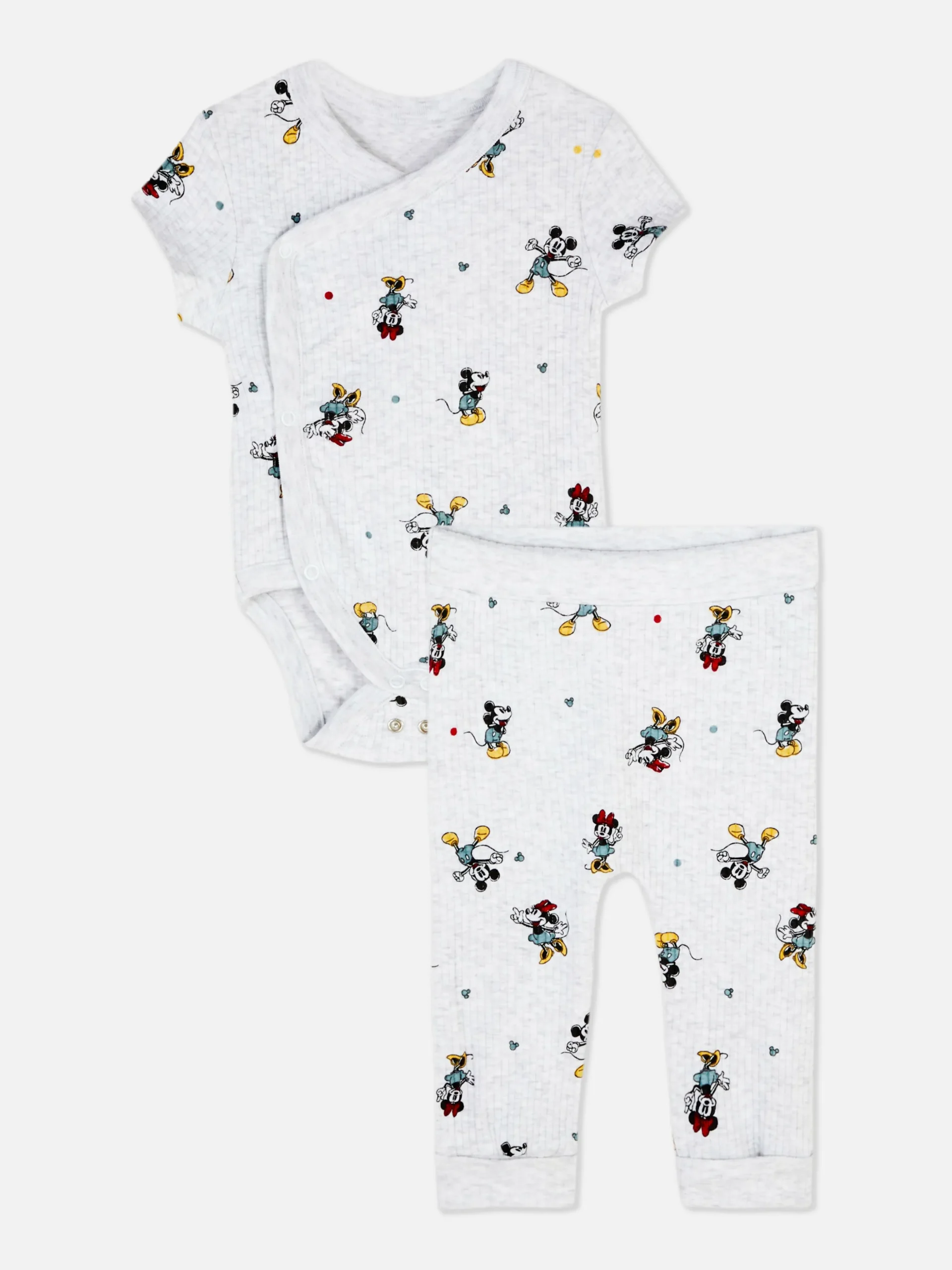 Mickey And Minnie Mouse Bodysuit And Leggings Set