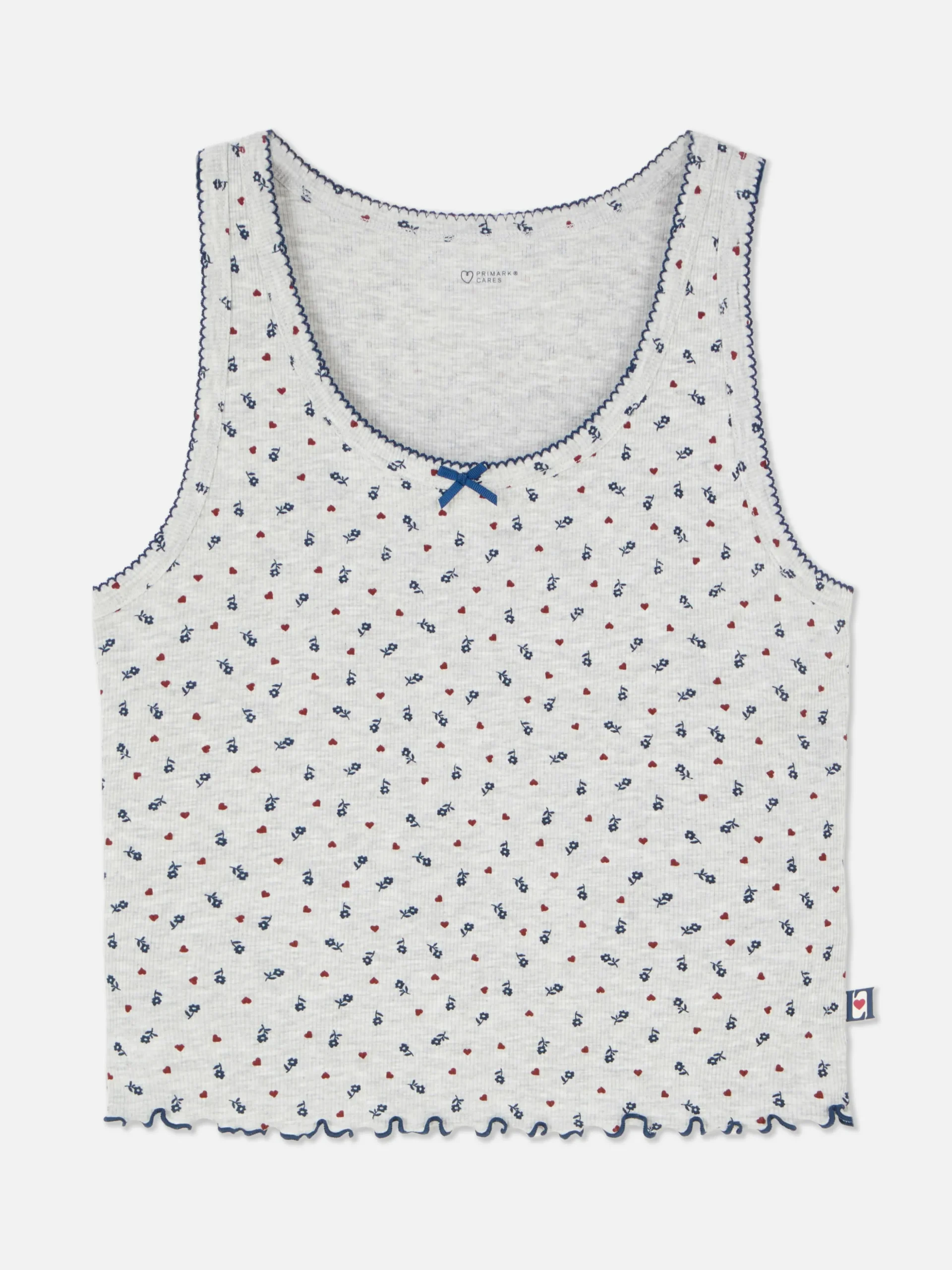 Mini Floral Ribbed Pajama Tank