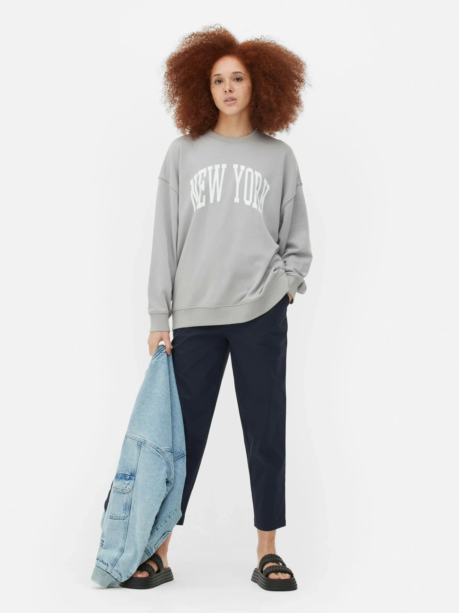 New York Oversized Graphic Sweatshirt