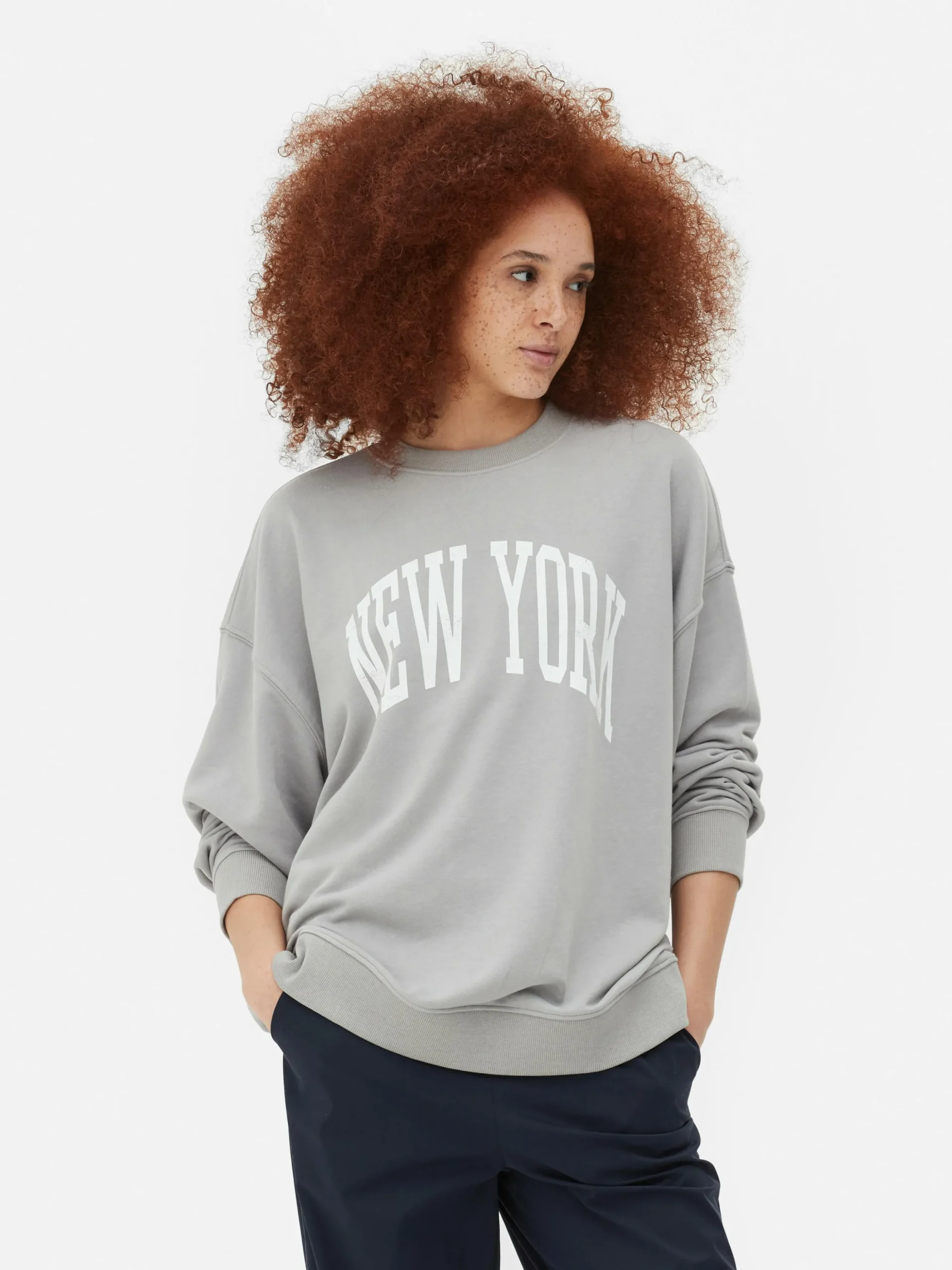 New York Oversized Graphic Sweatshirt