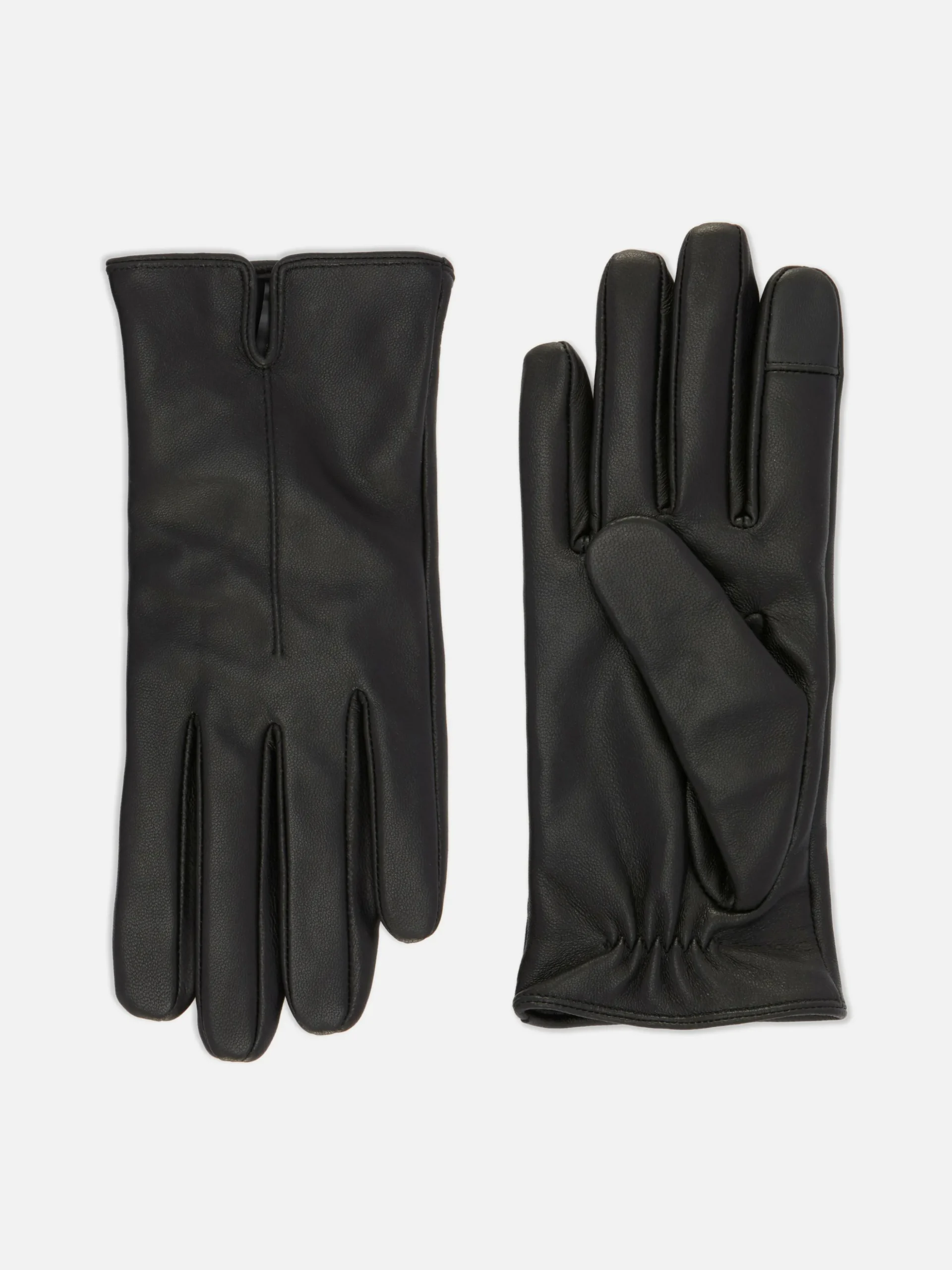 Notched Wrist Leather Gloves