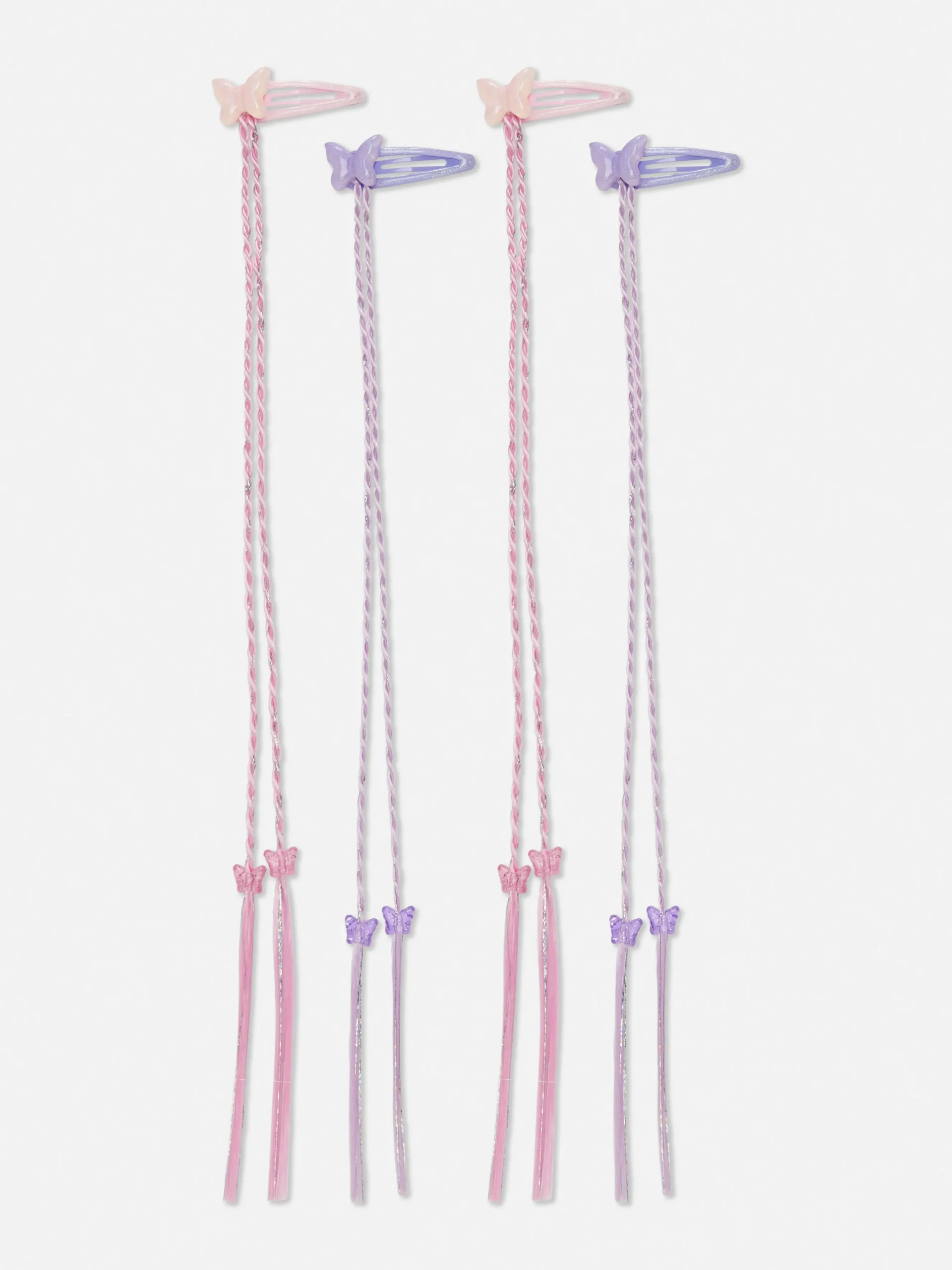 4-Pack Butterfly Braid Snap Hair Clips