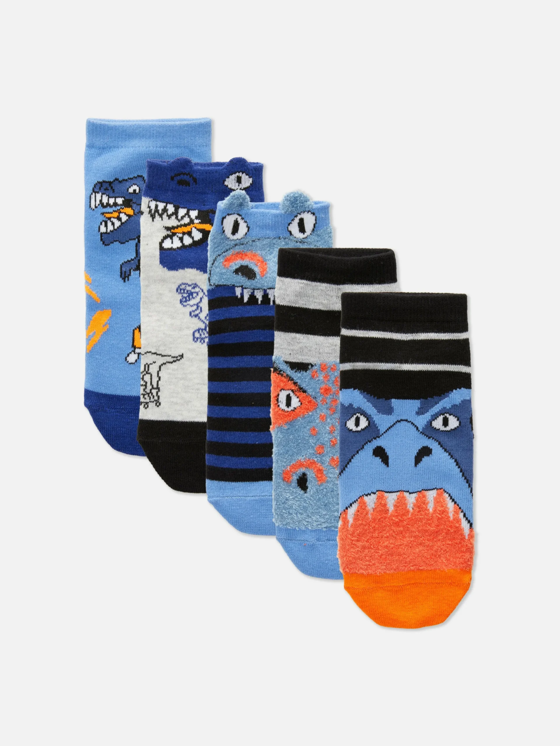 5-Pack Dinosaur Ankle Socks