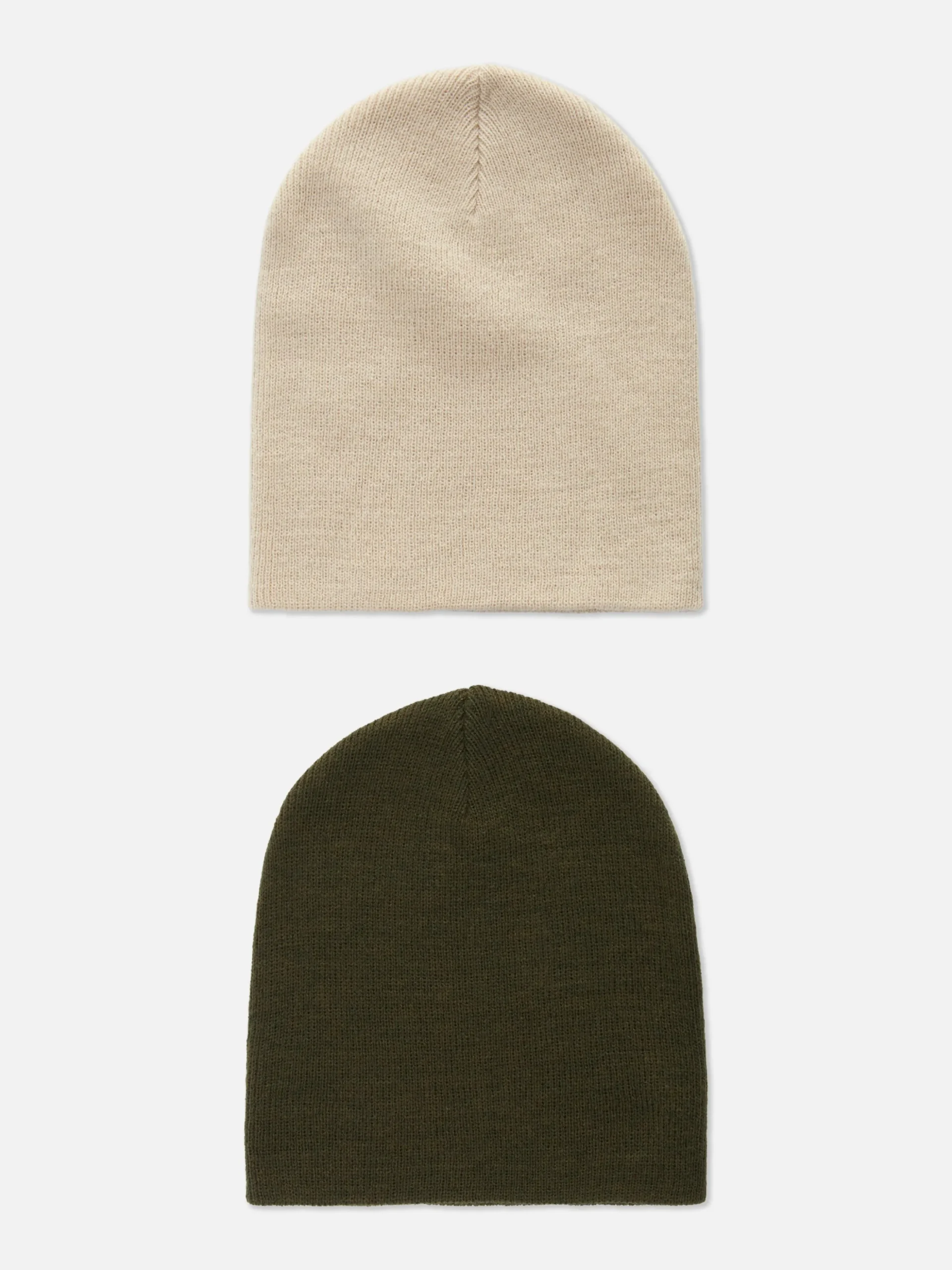2-Pack Fine Knit Beanie Hats