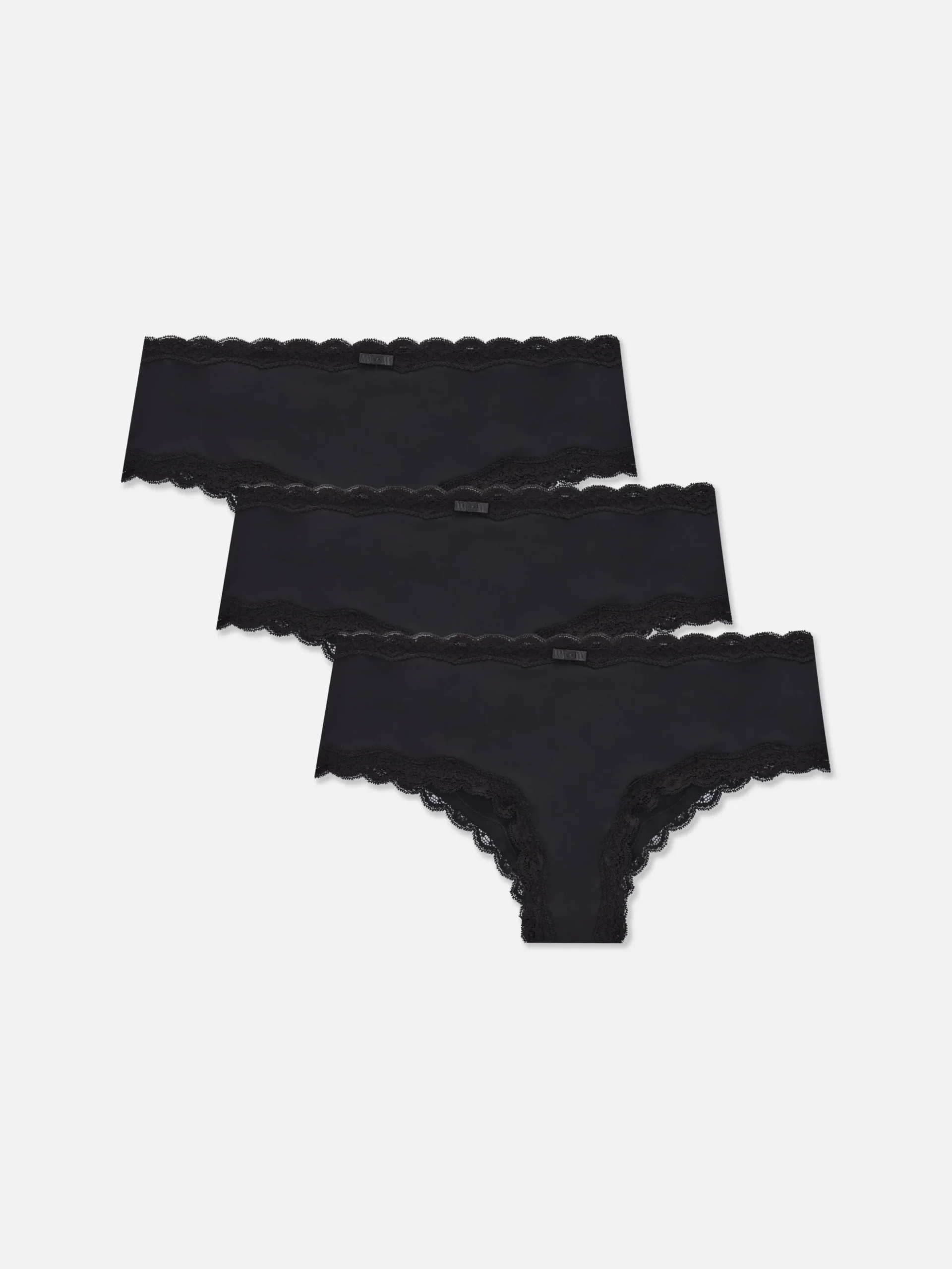 3-Pack Lace Trim Hipster Briefs