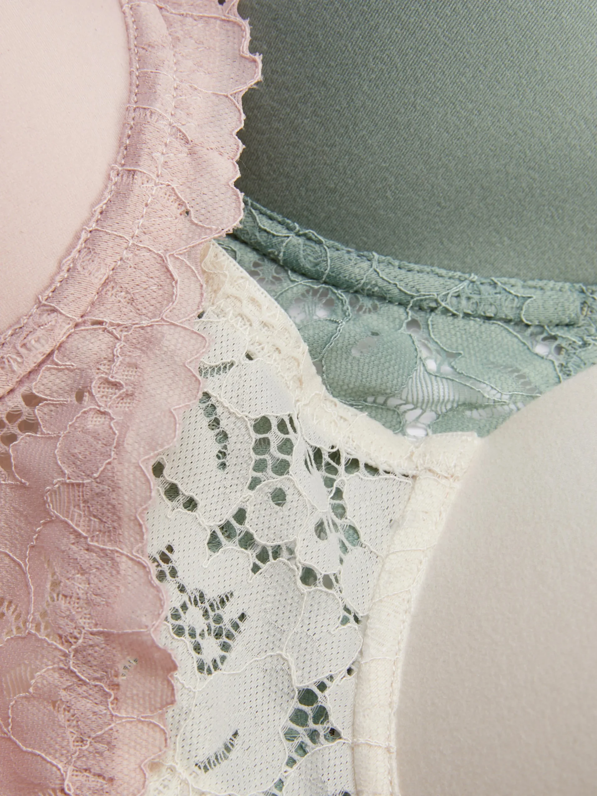 3-Pack Lace Wing T-Shirt Bras