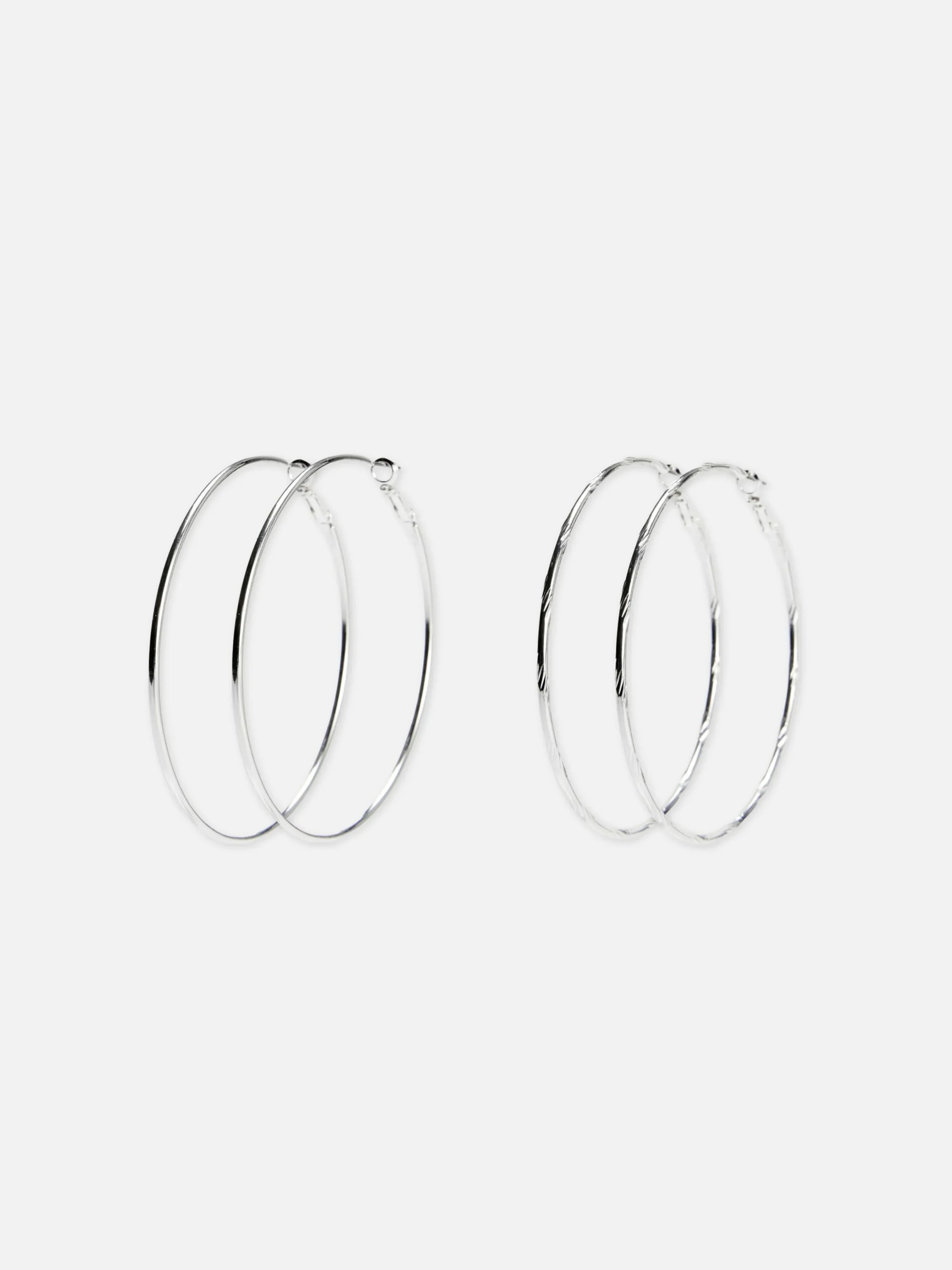 2-Pack Large Hoop Earrings