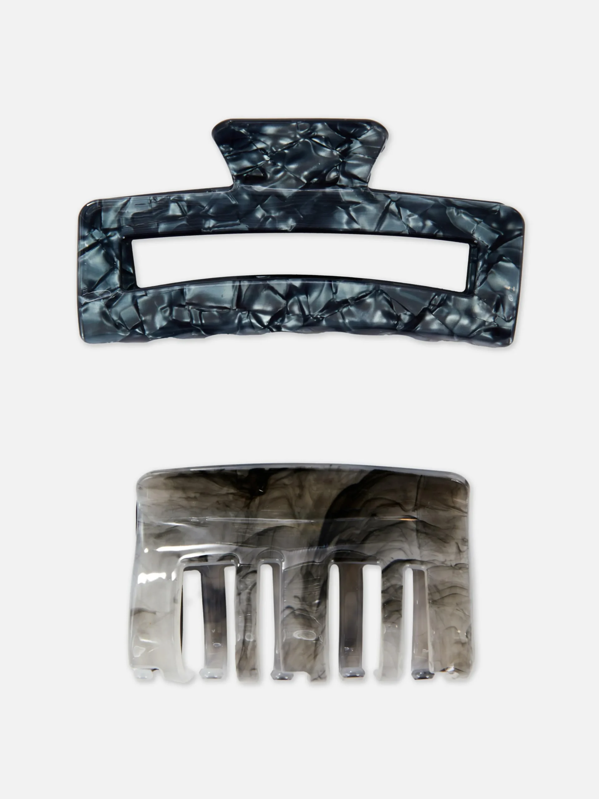 2-Pack Marble Claw Clips