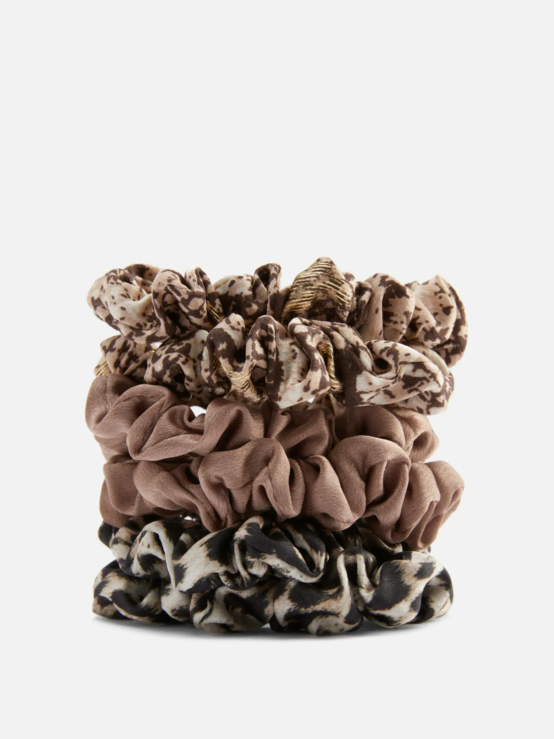 6-Pack Micro Animal Print Scrunchies