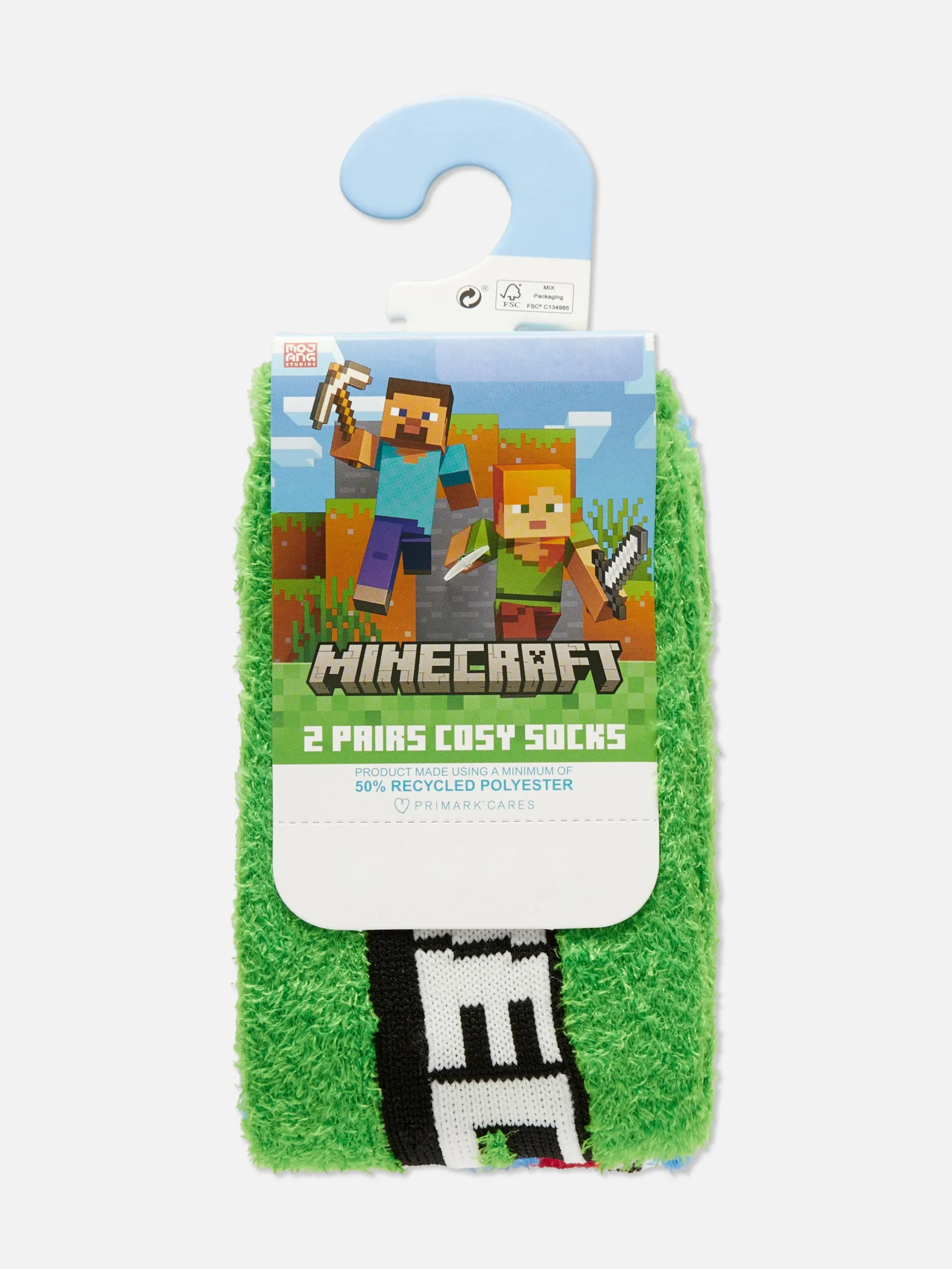 2-Pack Minecraft Fluffy Socks