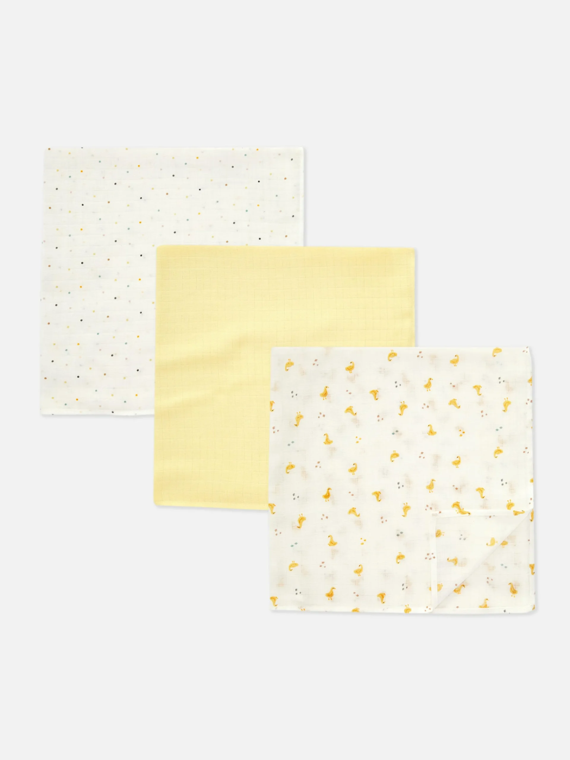 3-Pack Mixed Muslin Squares