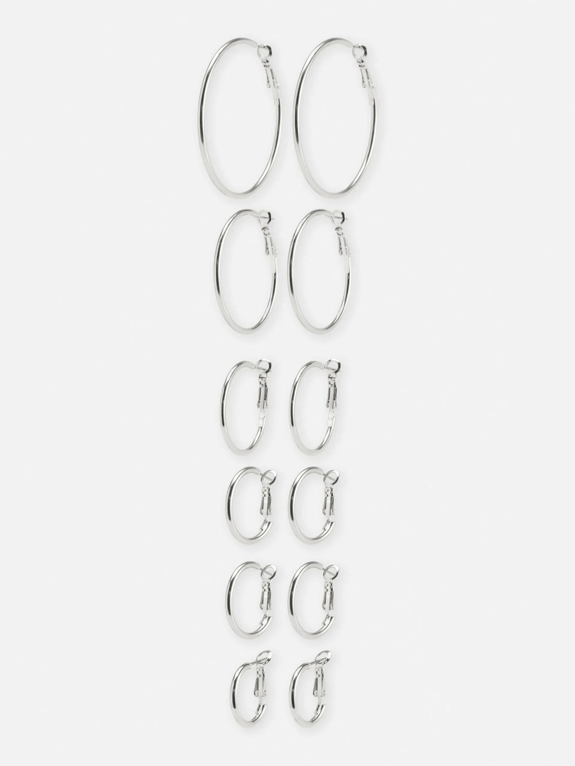 6-Pack Multi Size Hoop Earrings