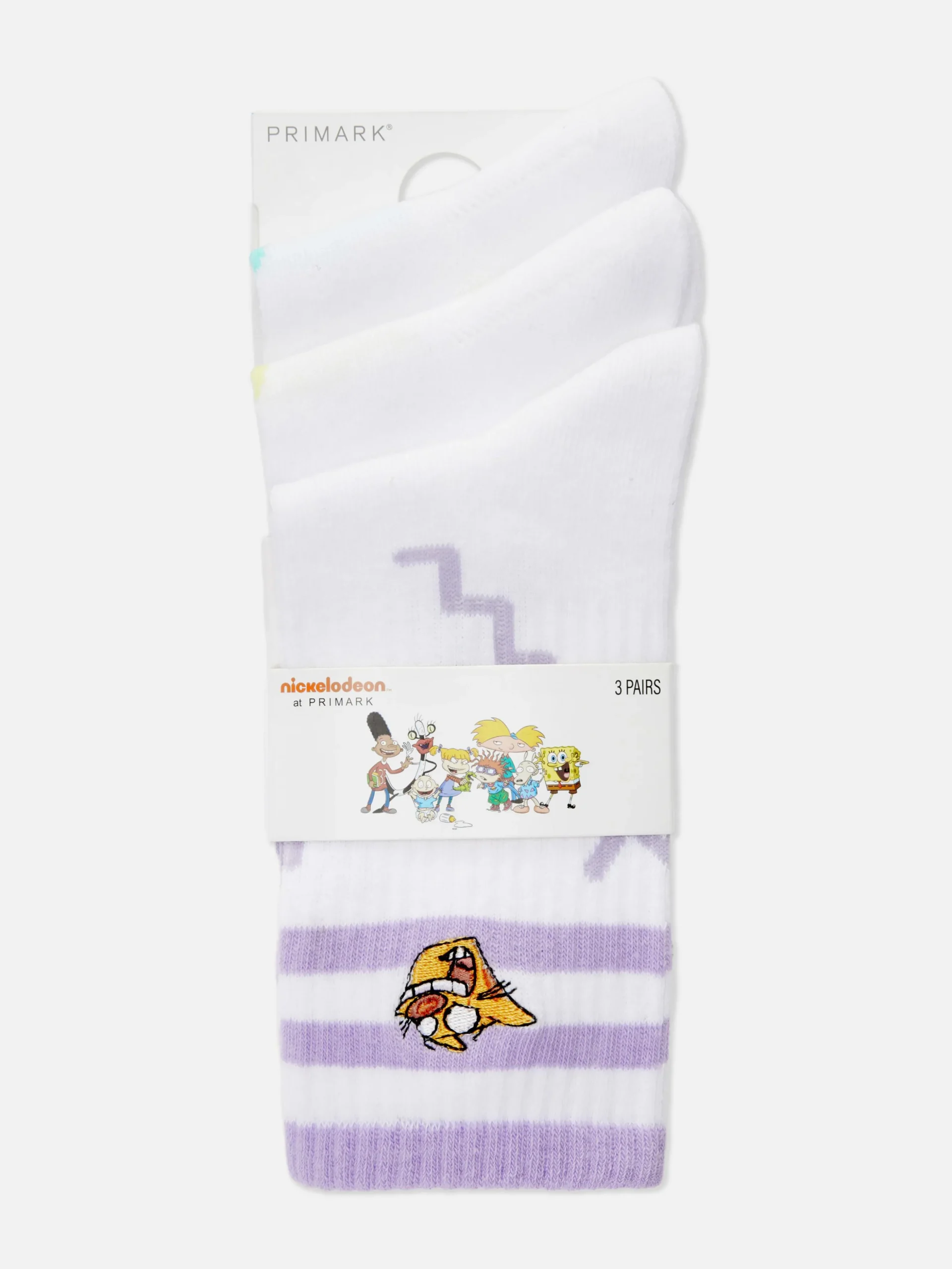 3-Pack Nickelodeon Striped Crew Socks