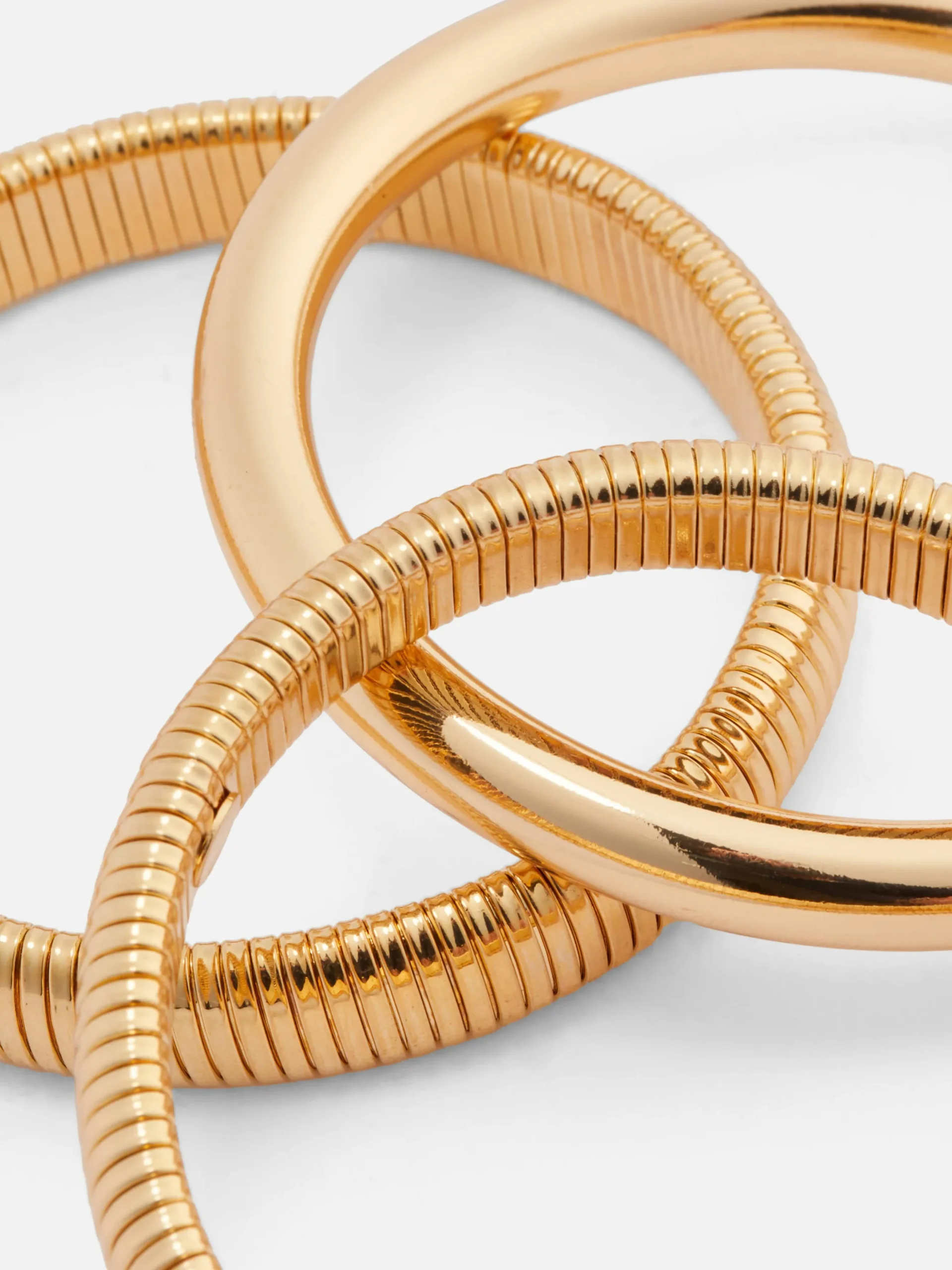 3-Pack Rita Ora Textured Bangles Set