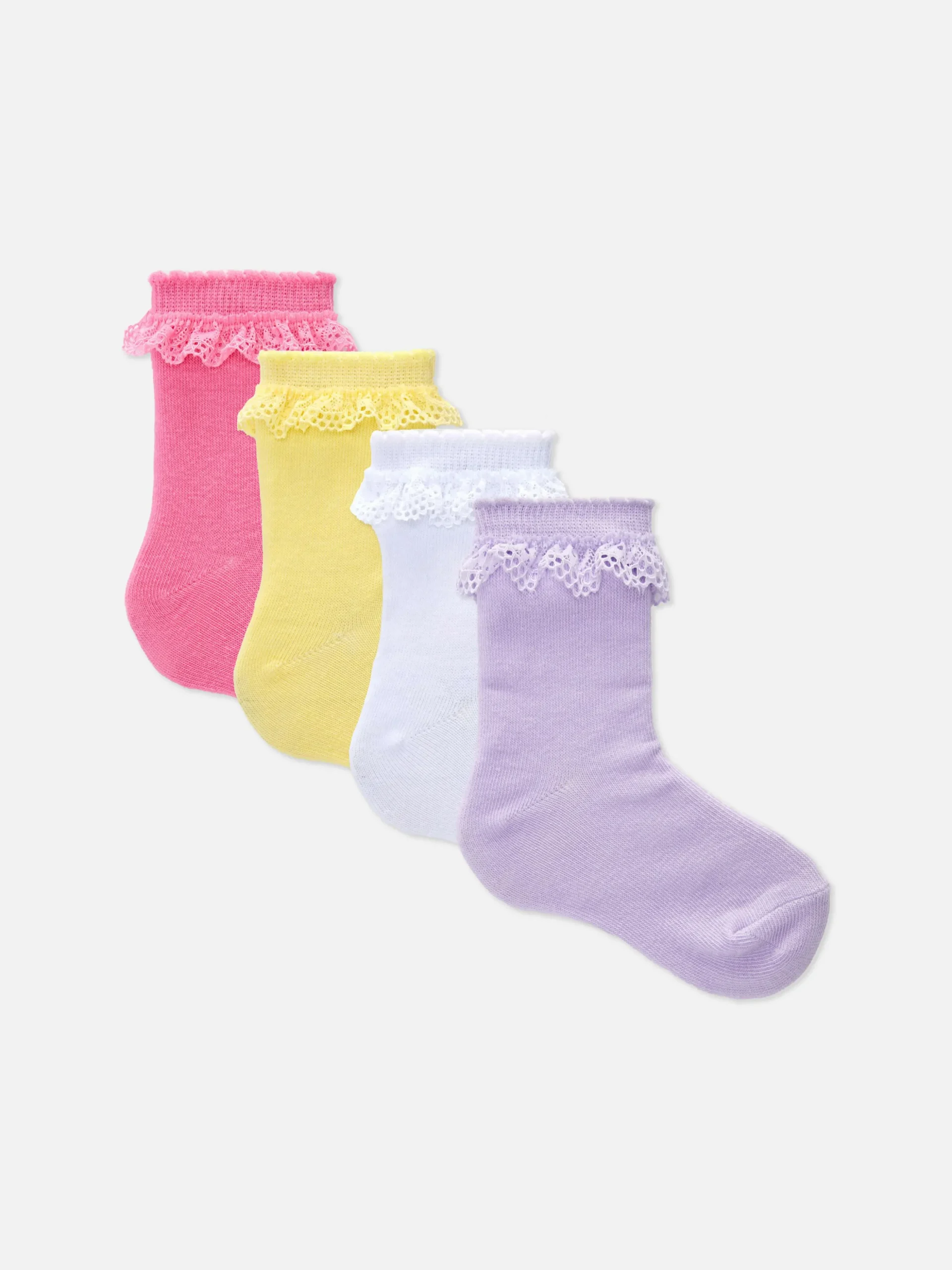 4-Pack Ruffle Trim Socks