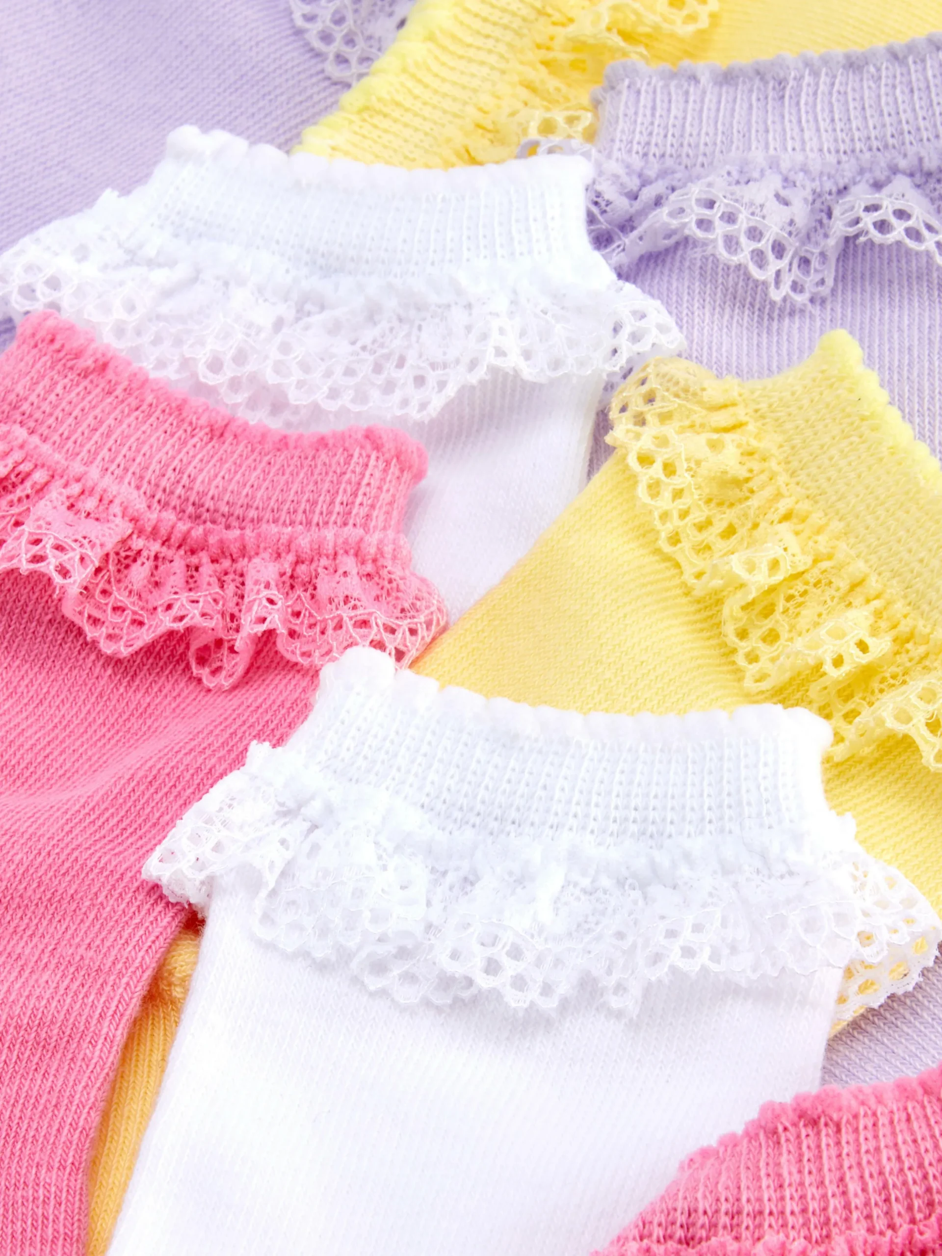 4-Pack Ruffle Trim Socks
