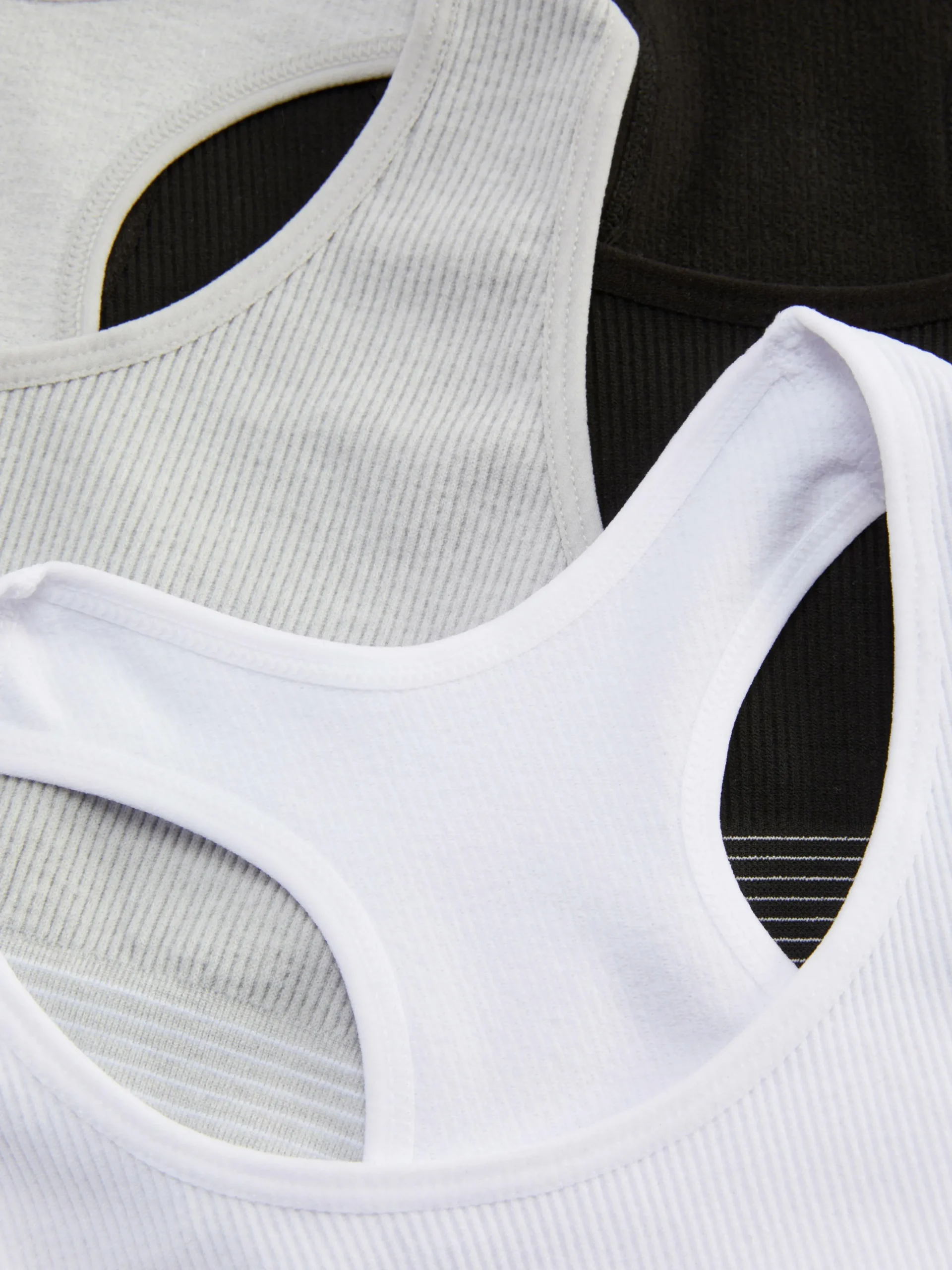 3-Pack Seamless Racerback Crop Tops
