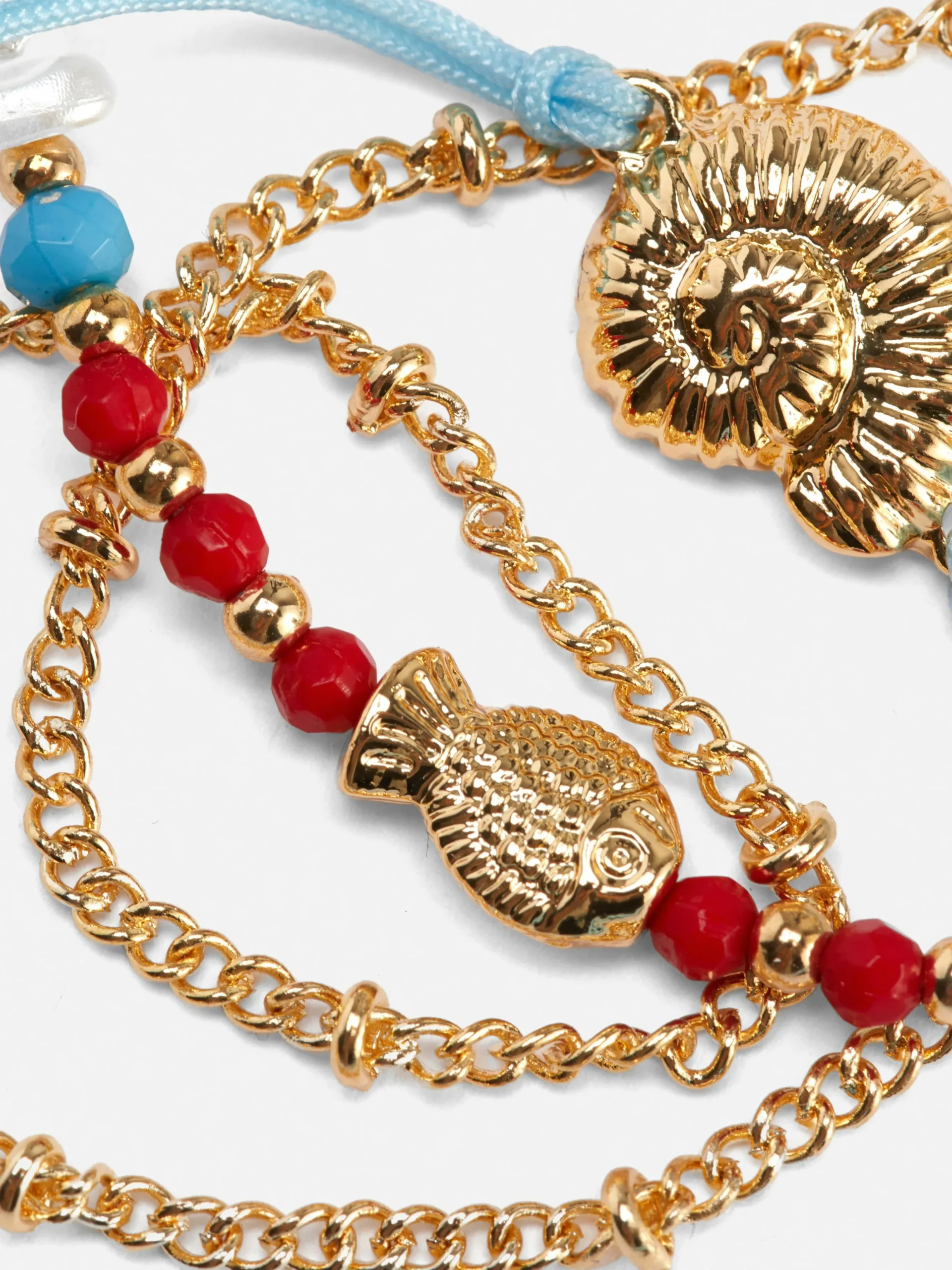 3-Pack Shell Charm Anklets