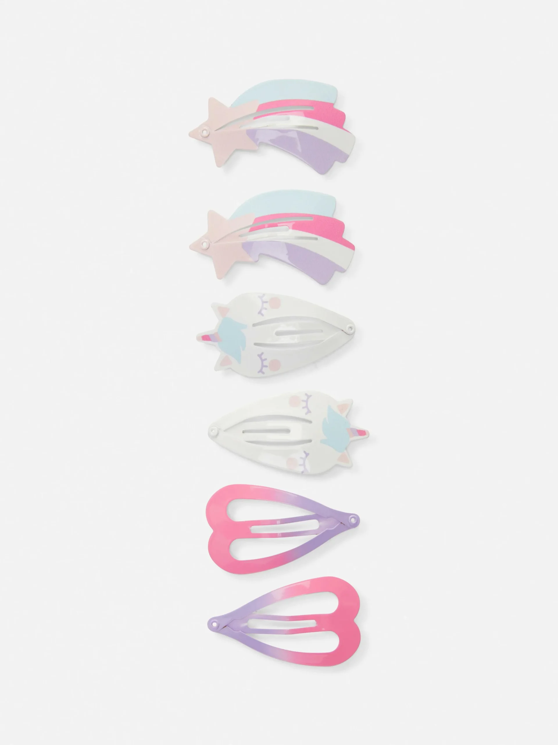 6-Pack Unicorn Snap Hair Clips