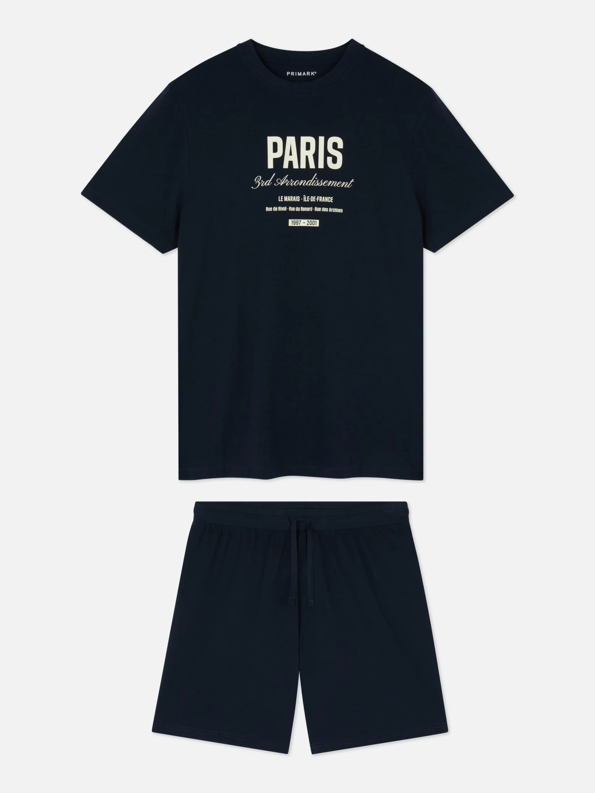 Paris T-Shirt And Shorts Pajamas