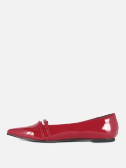 Patent Pointed Toe Ballet Flats