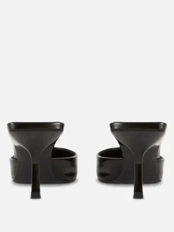 Pointed Mule Kitten Heels