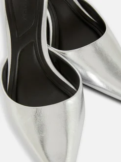 Pointed Toe Heeled Mules