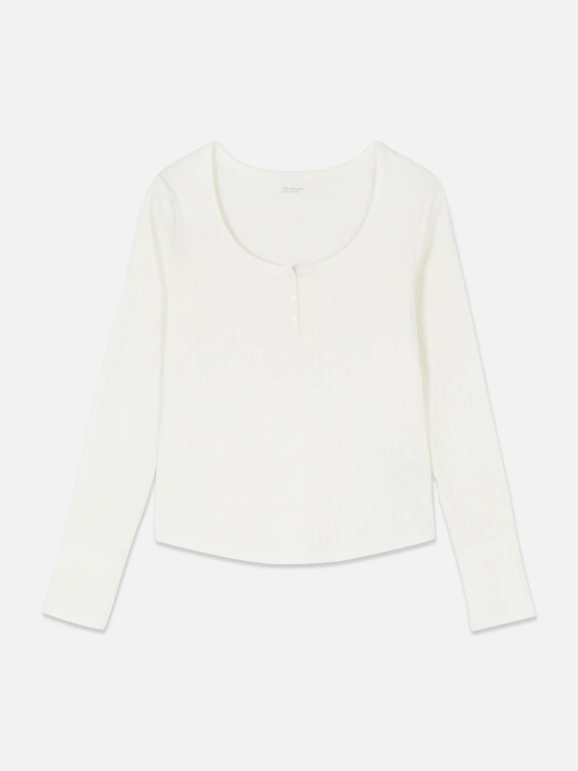 Pointelle Long Sleeve Pajama Top