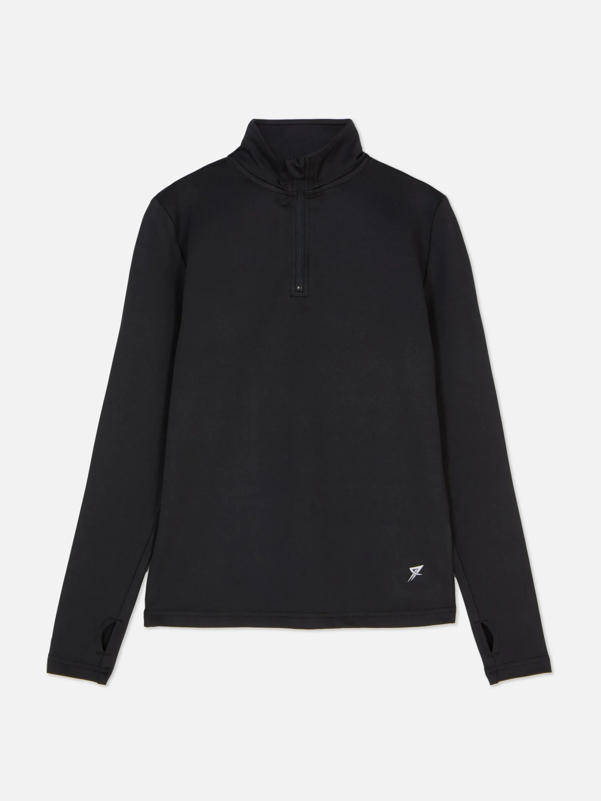Quarter Zip Track Top With Thumb Holes